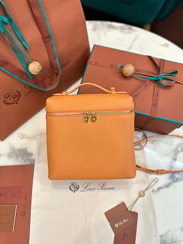 Boxy Zip-Top Leather Bag
