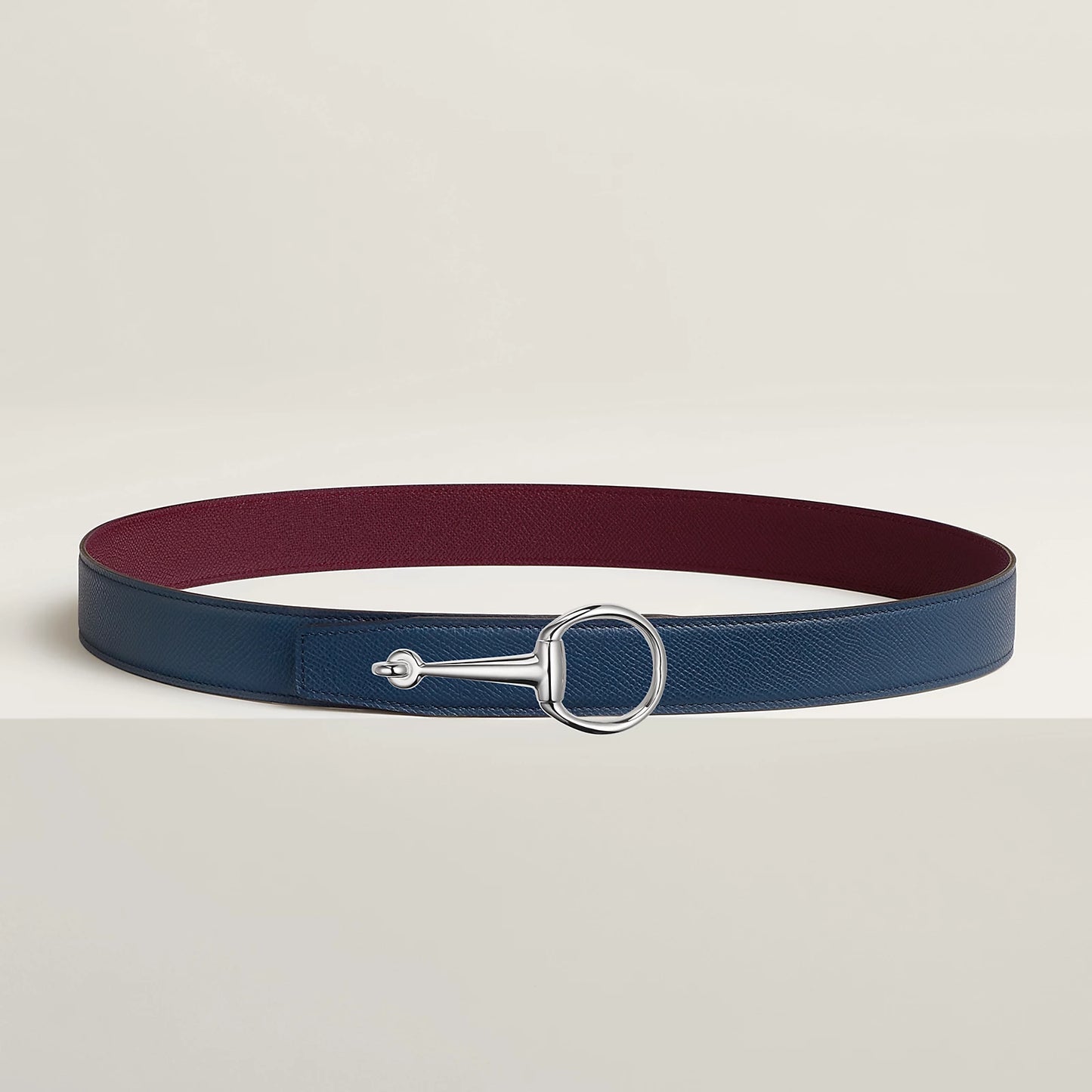 VERT-DE-GRIS / GOLD-NOIR / ÉBÈNE CASAQUE BELT BUCKLE & REVERSIBLE LEATHER STRAP 32 MM