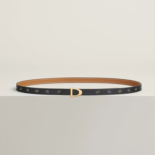 Cavaliere Belt Buckle & Reversible Leather Strap 13 MM