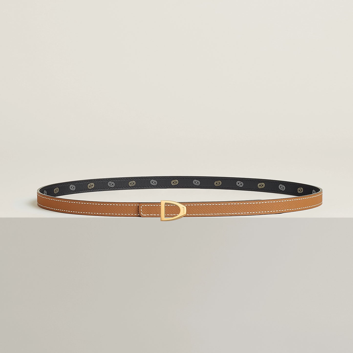 Cavaliere Belt Buckle & Reversible Leather Strap 13 MM