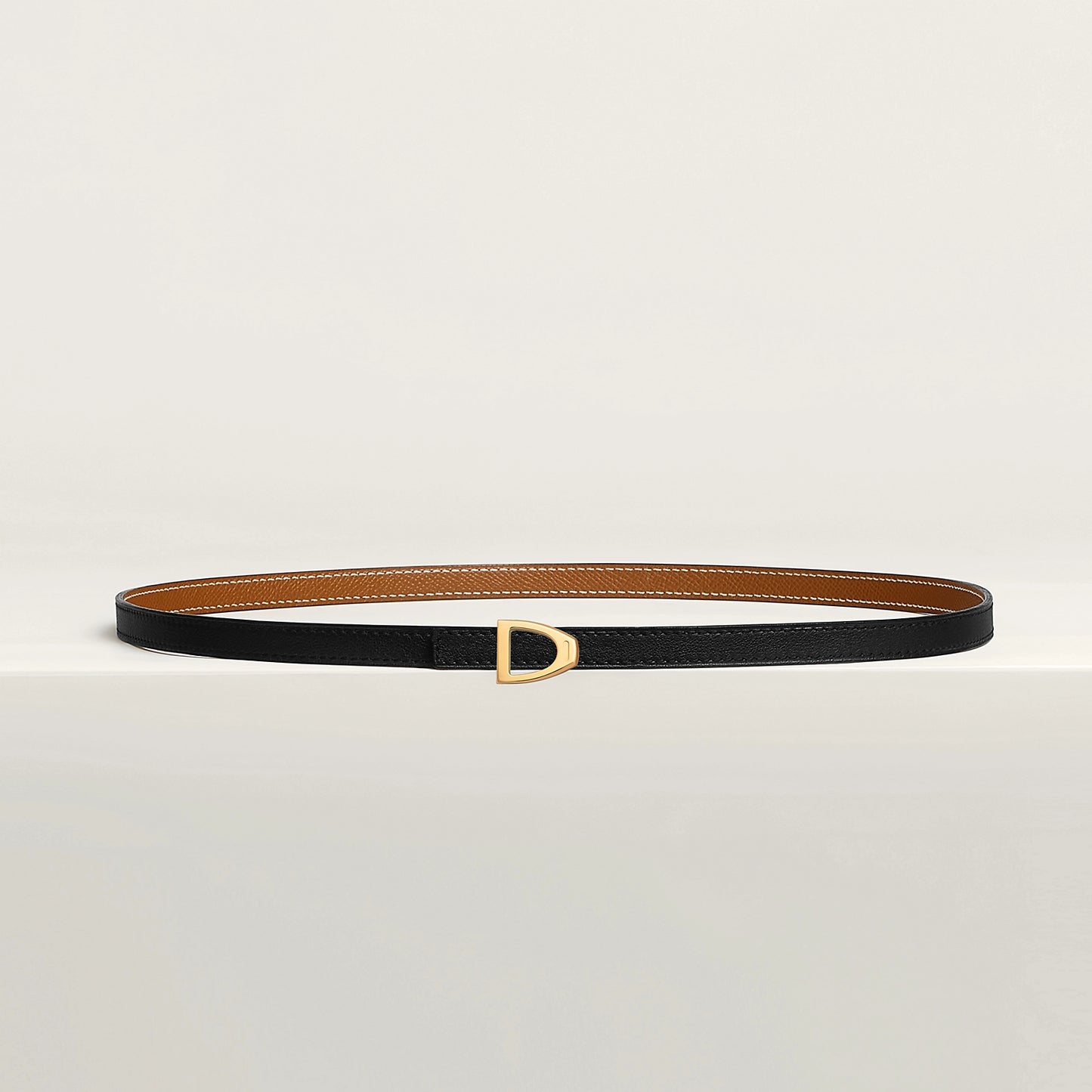 Cavaliere Belt Buckle & Reversible Leather Strap 13 MM