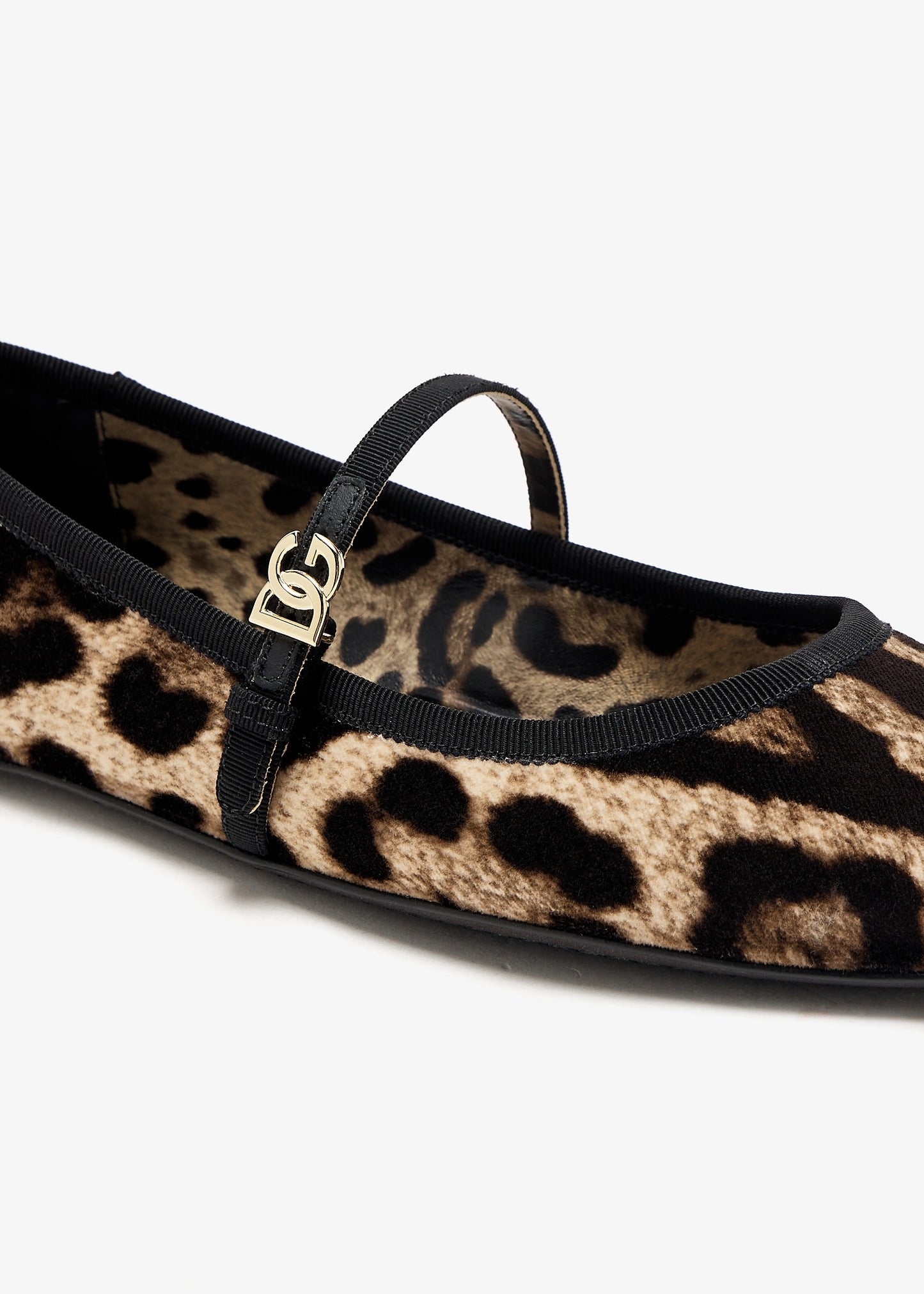 DOLCE & GABBANA Printed velvet ballet flats