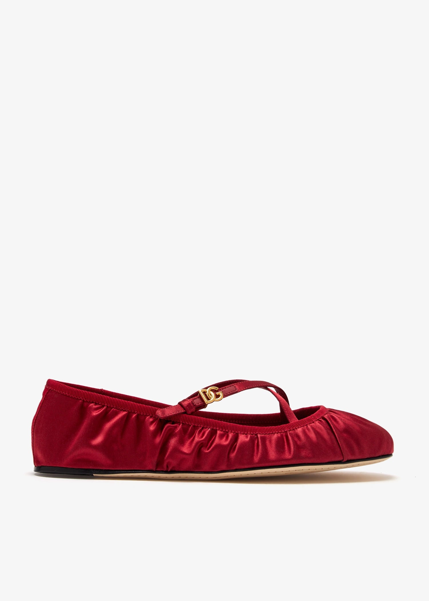 【関税＆送料込み】Dolce & Gabbana Leather Ballerina Nappa leather ballet flats in Black for Women