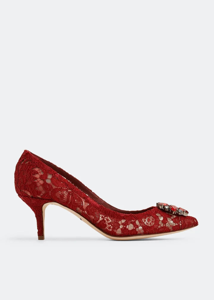DOLCE & GABBANA Lace rainbow pumps