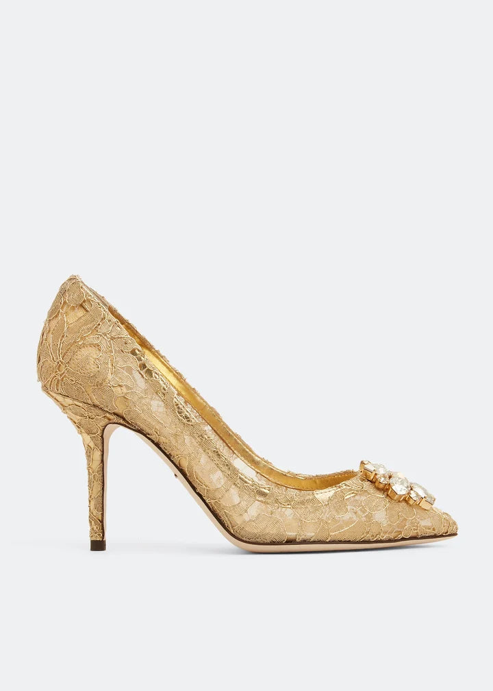 DOLCE & GABBANA Lace rainbow pumps