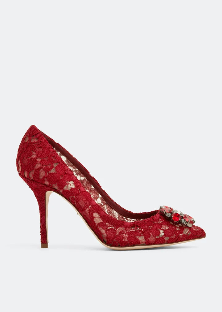 DOLCE & GABBANA Lace rainbow pumps