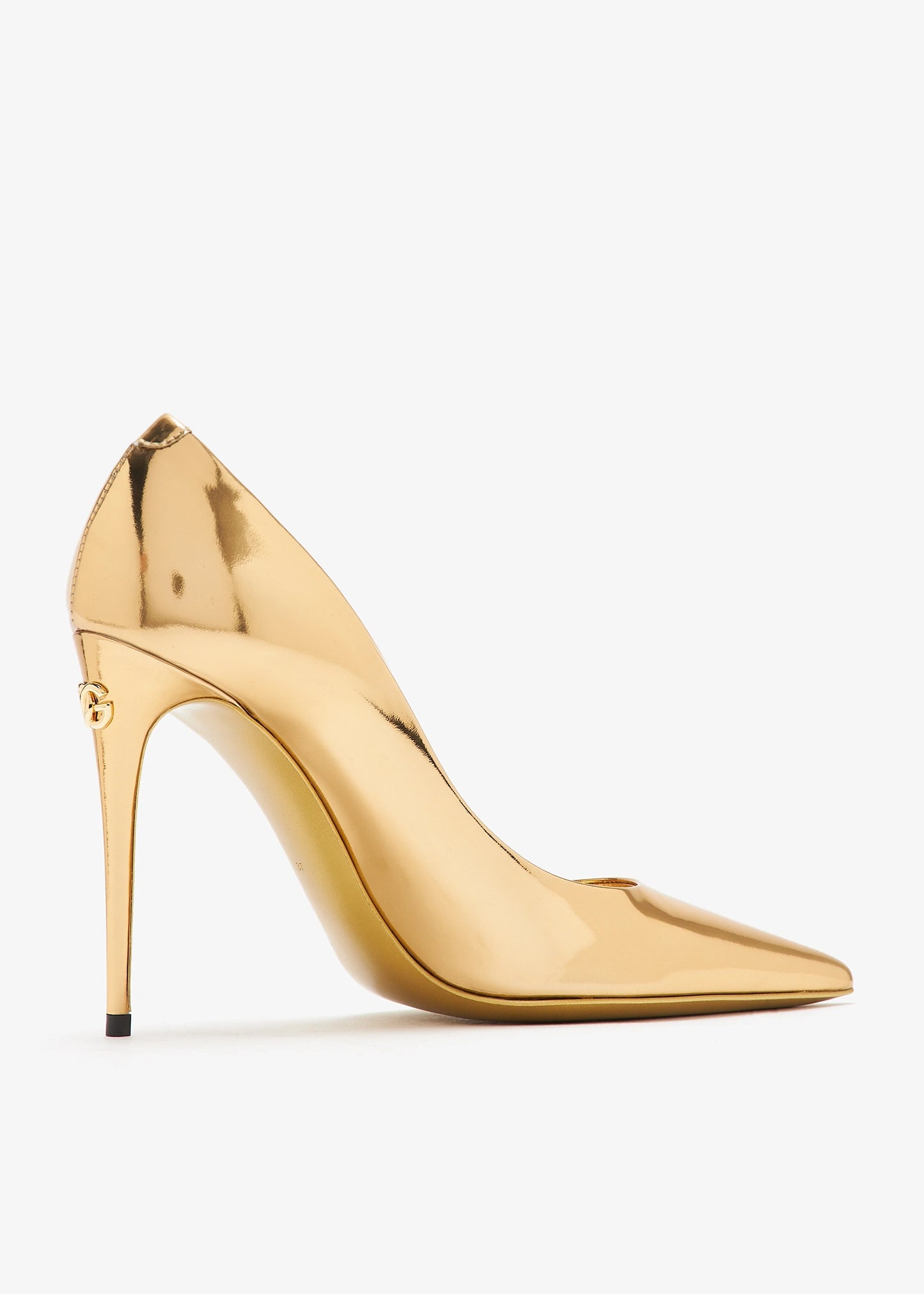 DOLCE & GABBANA Mirror leather pumps