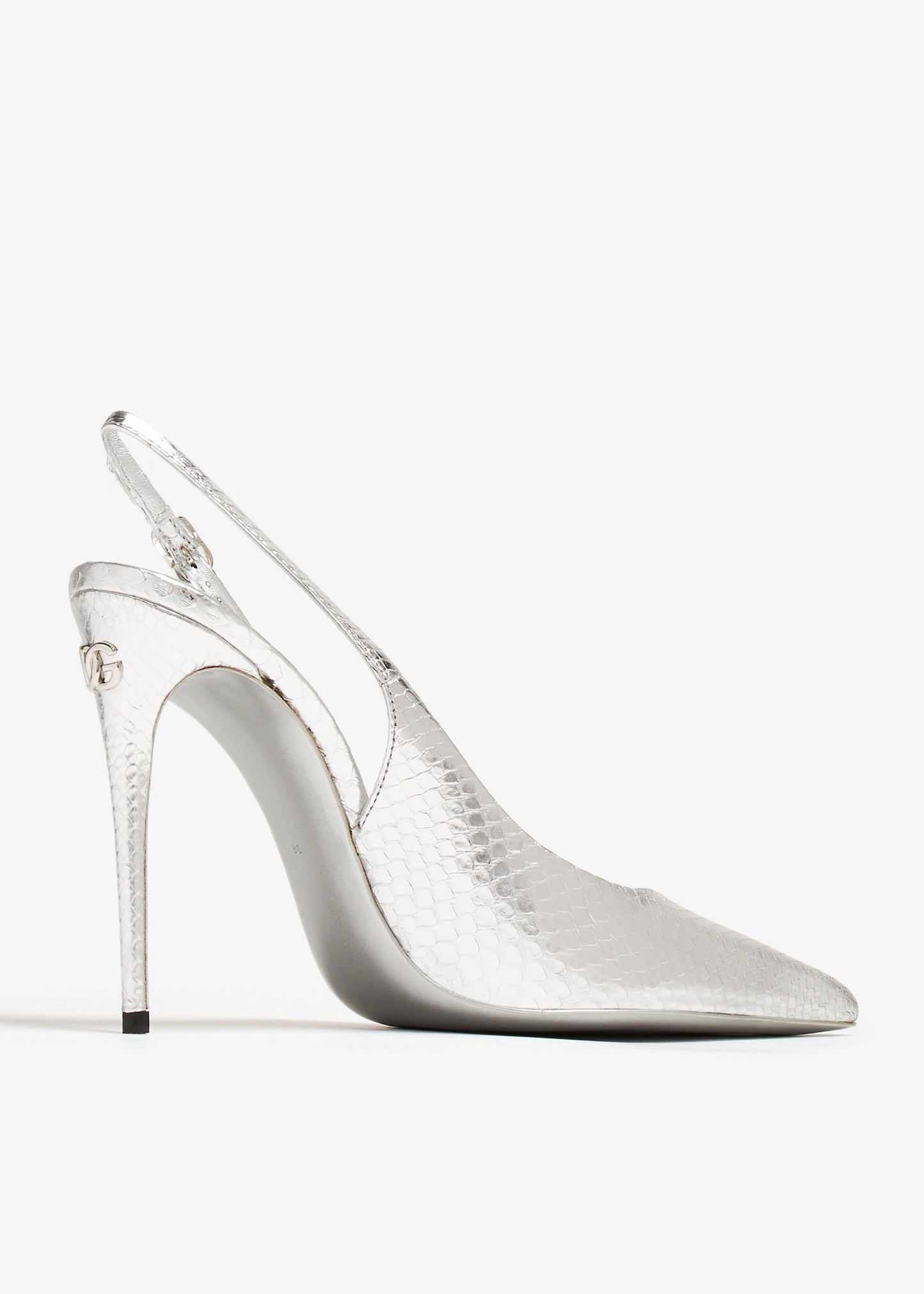 DOLCE & GABBANA Python slingback pumps