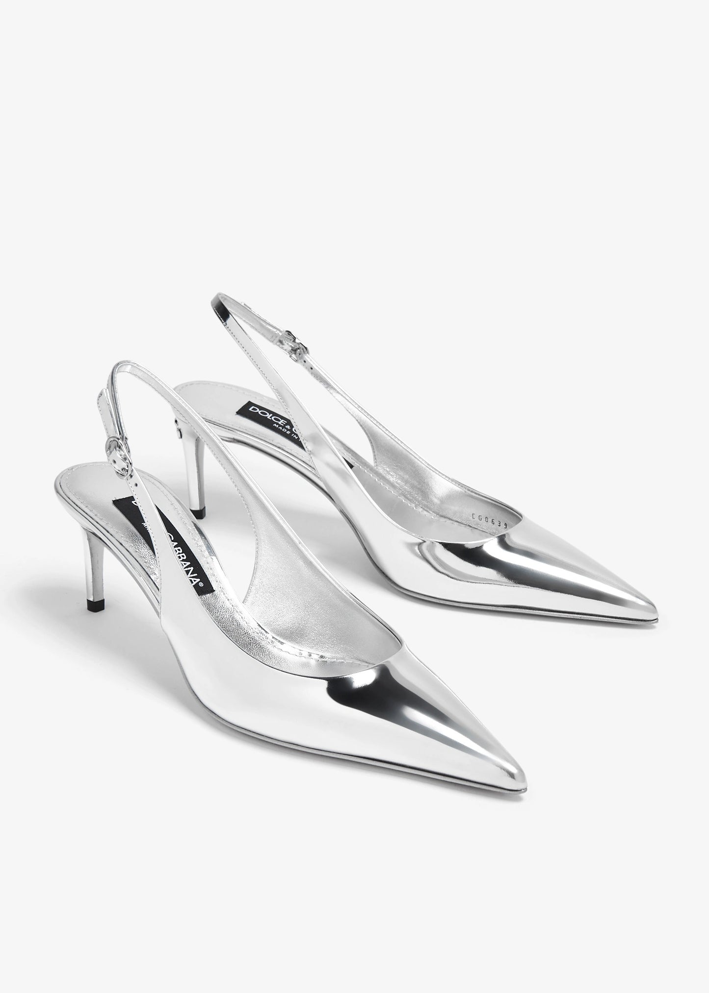 DOLCE & GABBANA Leather slingback pumps