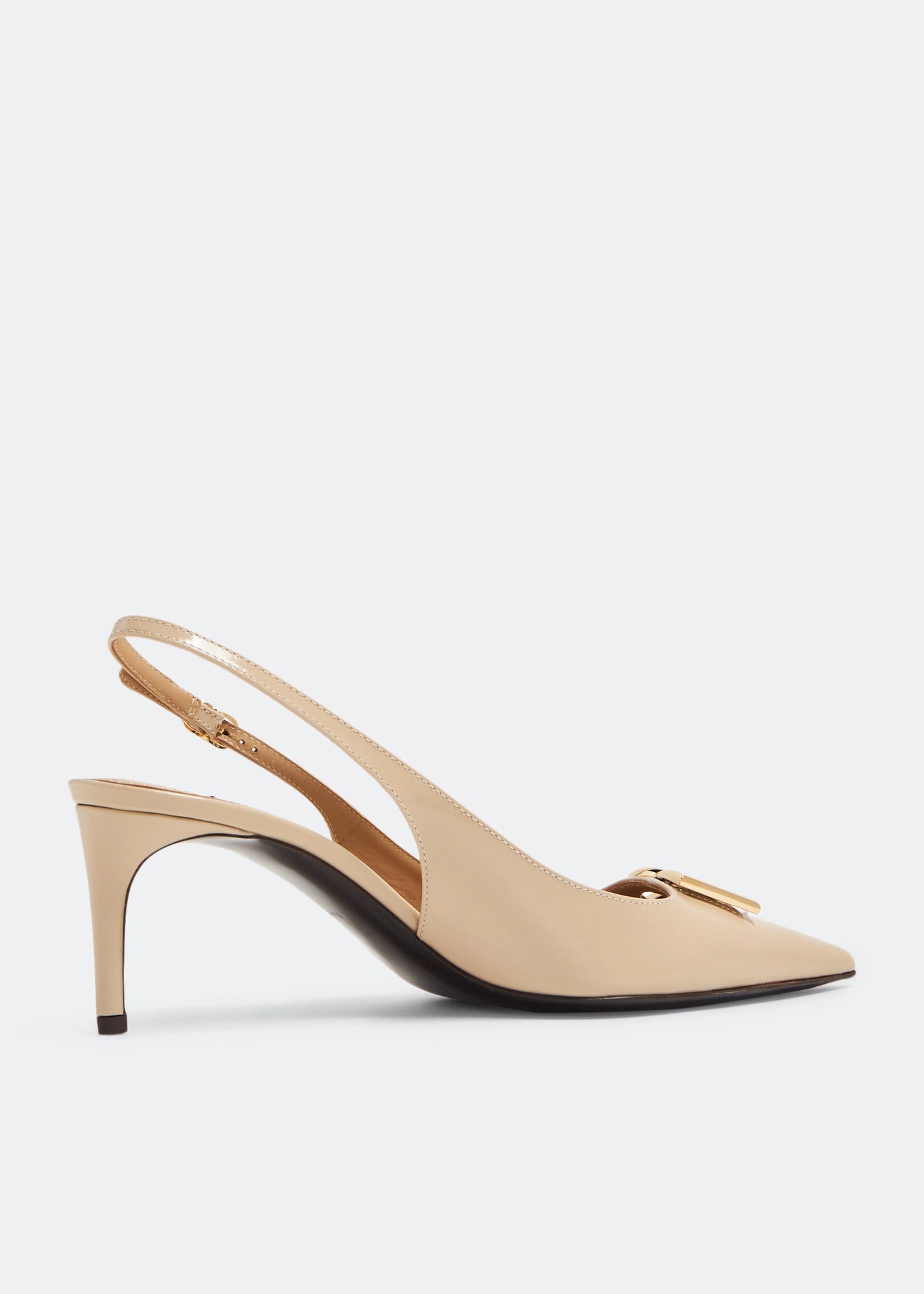 DOLCE & GABBANA Polished calfskin slingbacks
