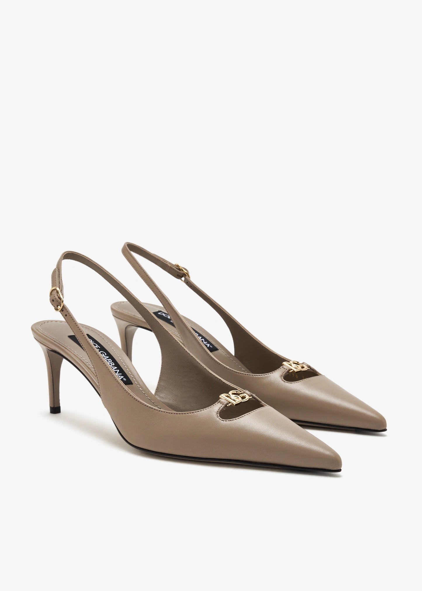 DOLCE & GABBANA DG logo slingback pumps