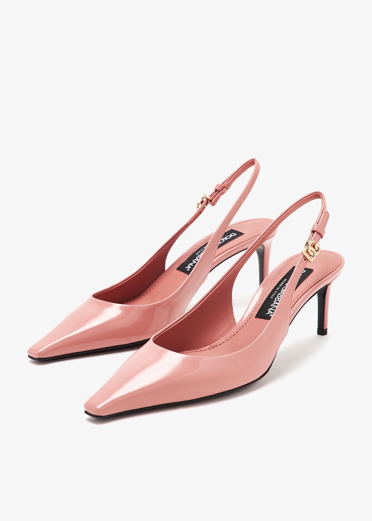 Dolce & Gabbana DG Polished calfskin slingback pumps