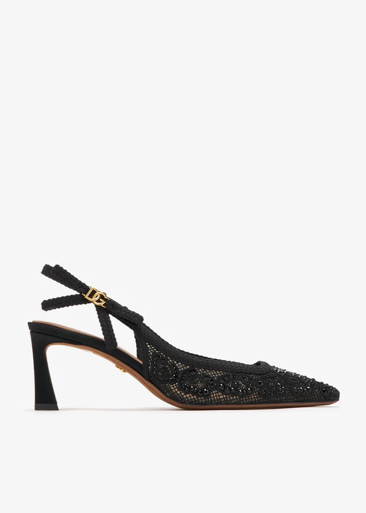 【関税&送料込】Dolce&Gabbana Black Mesh Slingback Dolce&Gabbana Black mesh slingback | TheDoubleF
