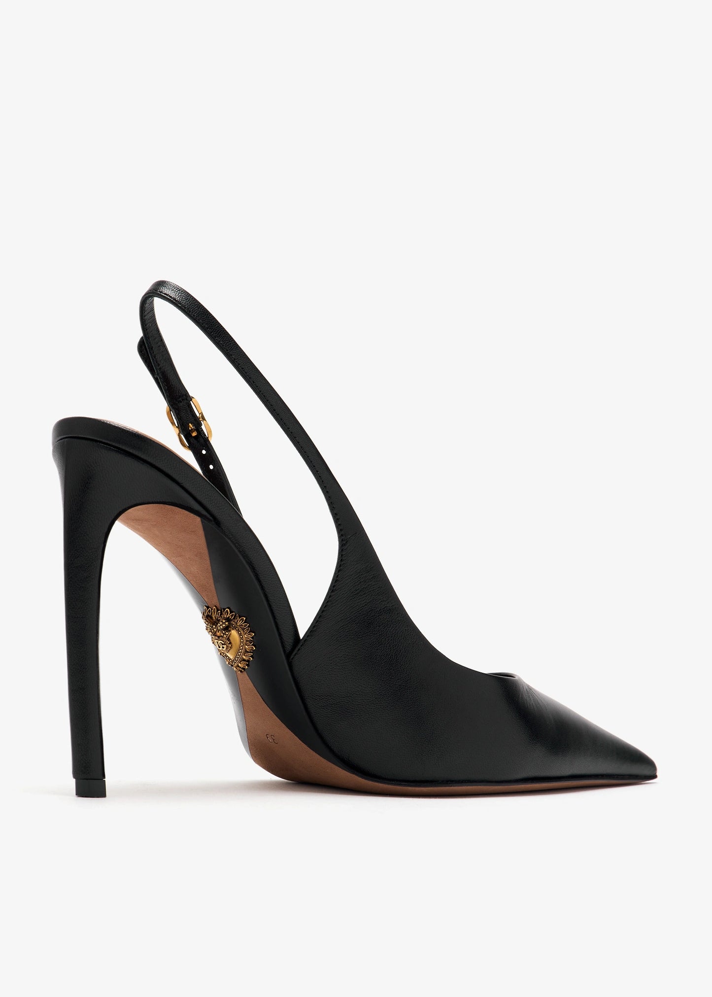 DOLCE & GABBANA Polished goatskin slingbacks