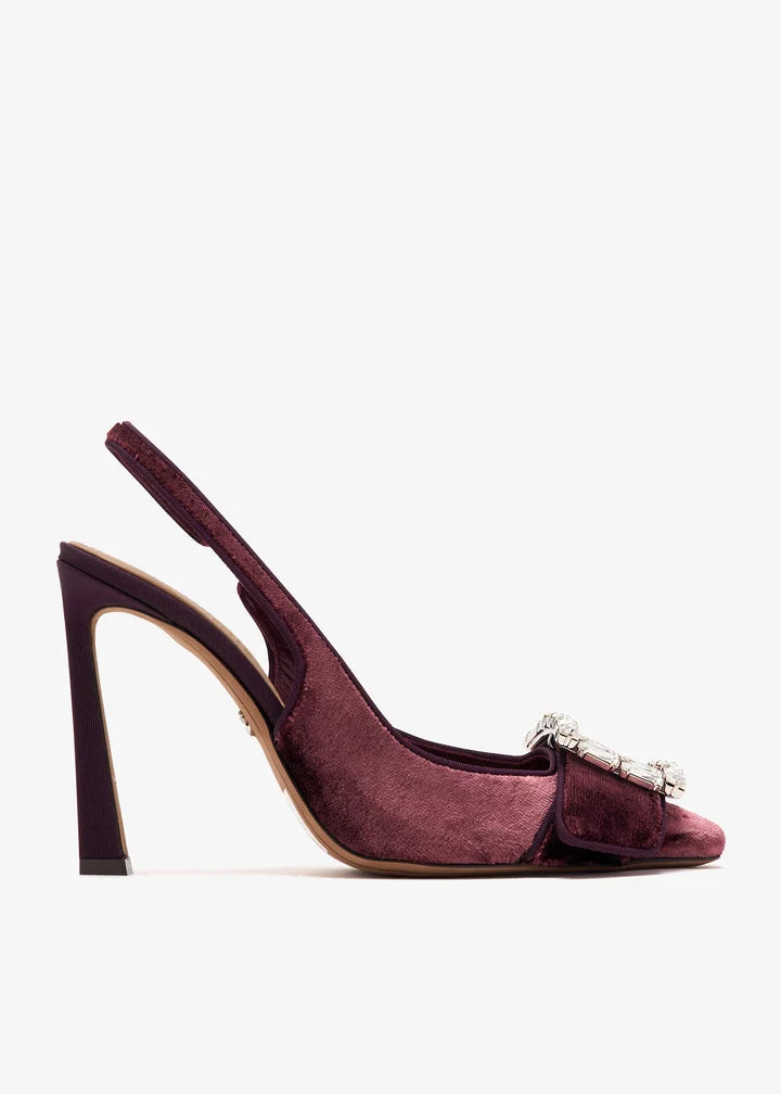 DOLCE & GABBANA 長スホン Satin slingbacks with bow detail in Black for Women