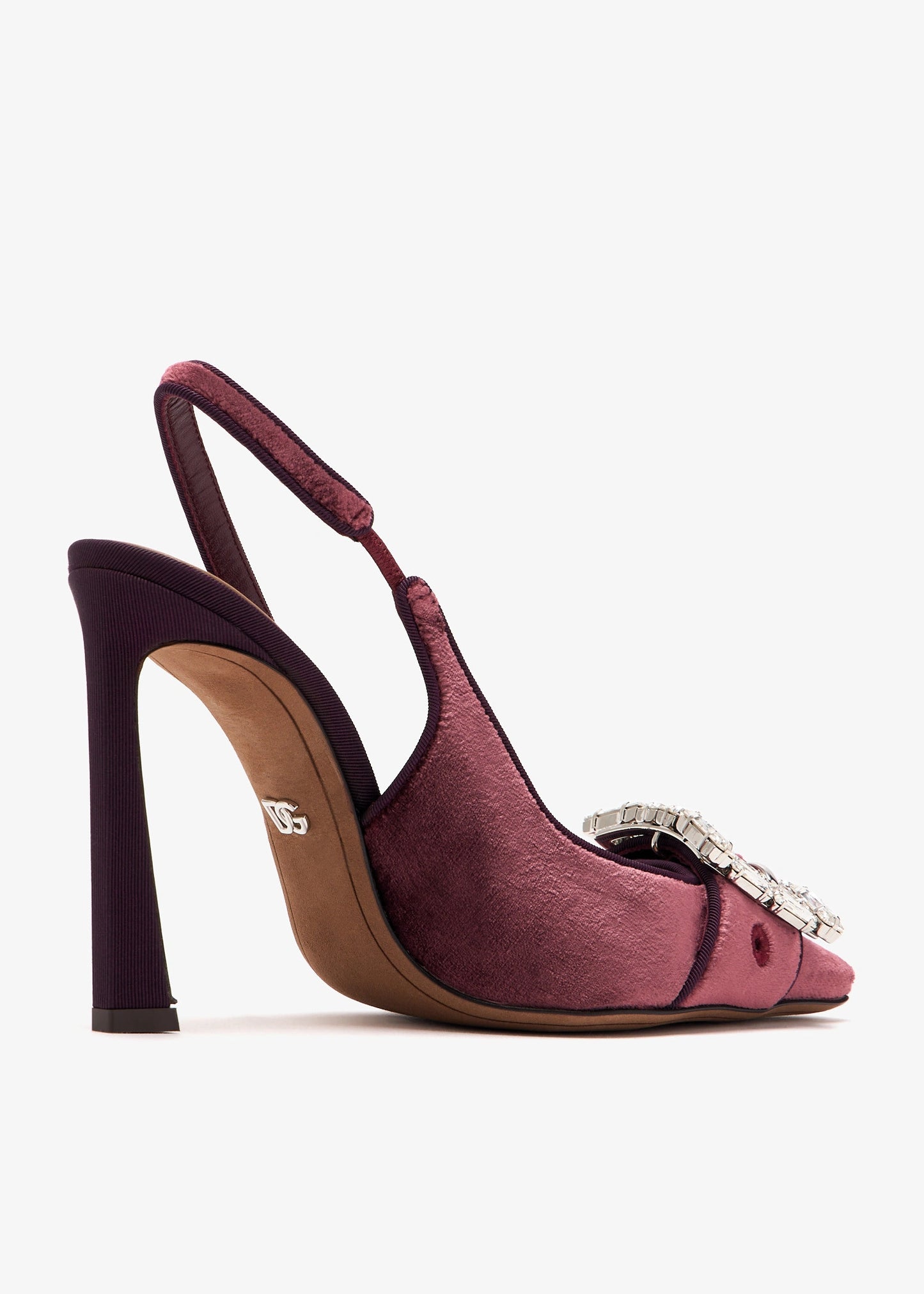 DOLCE & GABBANA Bejeweled buckle slingback pumps