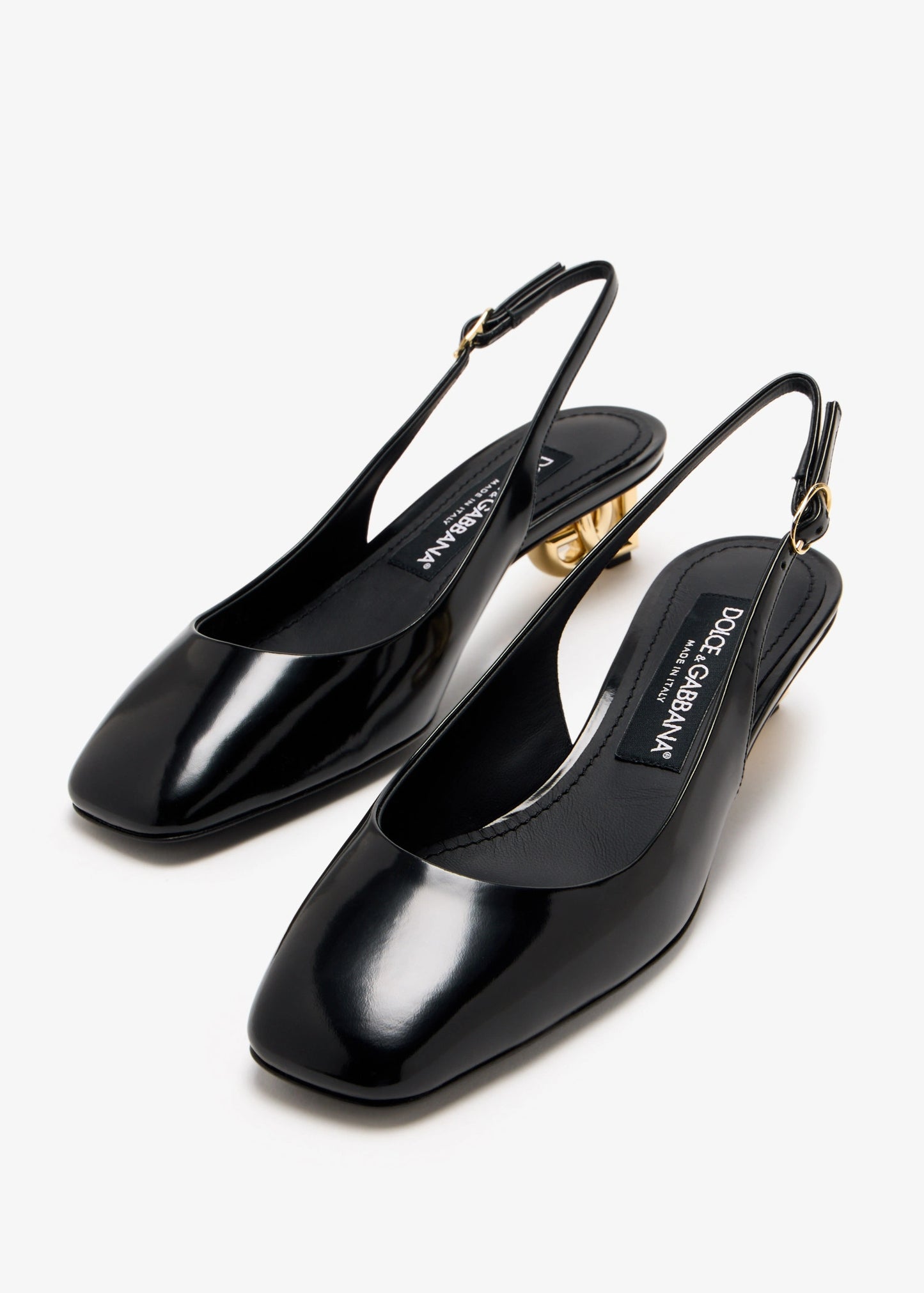 DOLCE & GABBANA Patent Leather Slingback Pumps