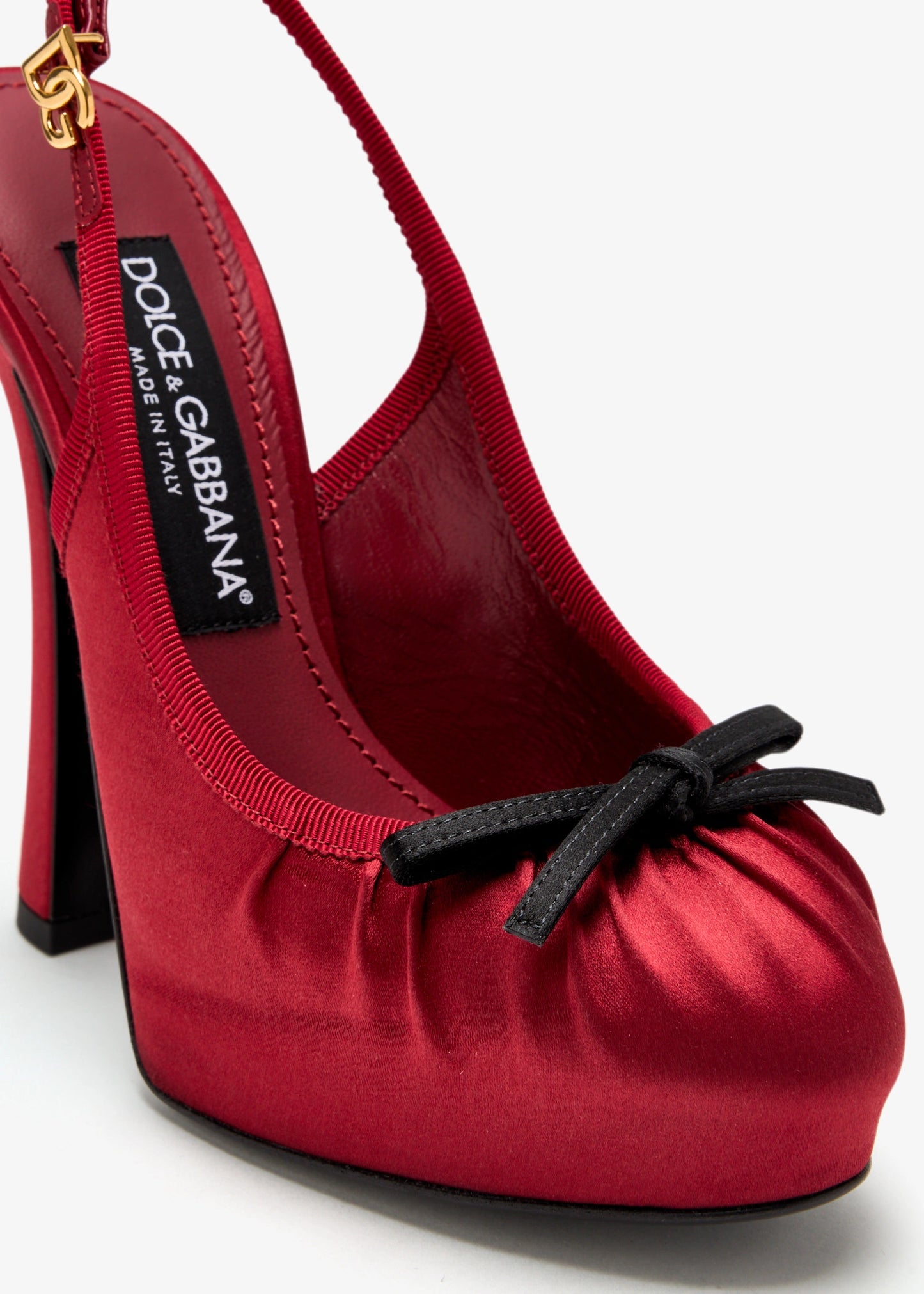 DOLCE & GABBANA Satin slingback pumps