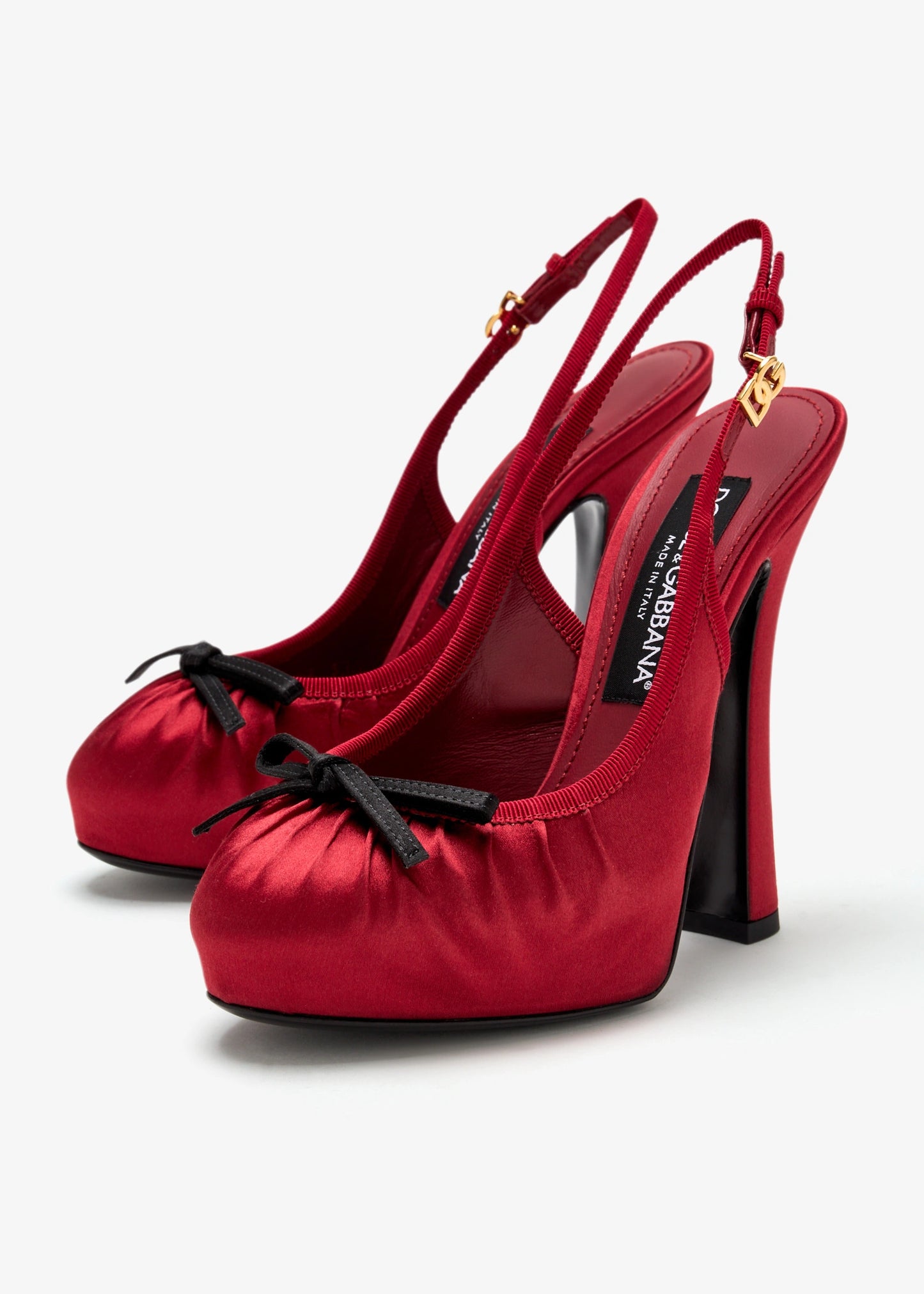 DOLCE & GABBANA Satin slingback pumps