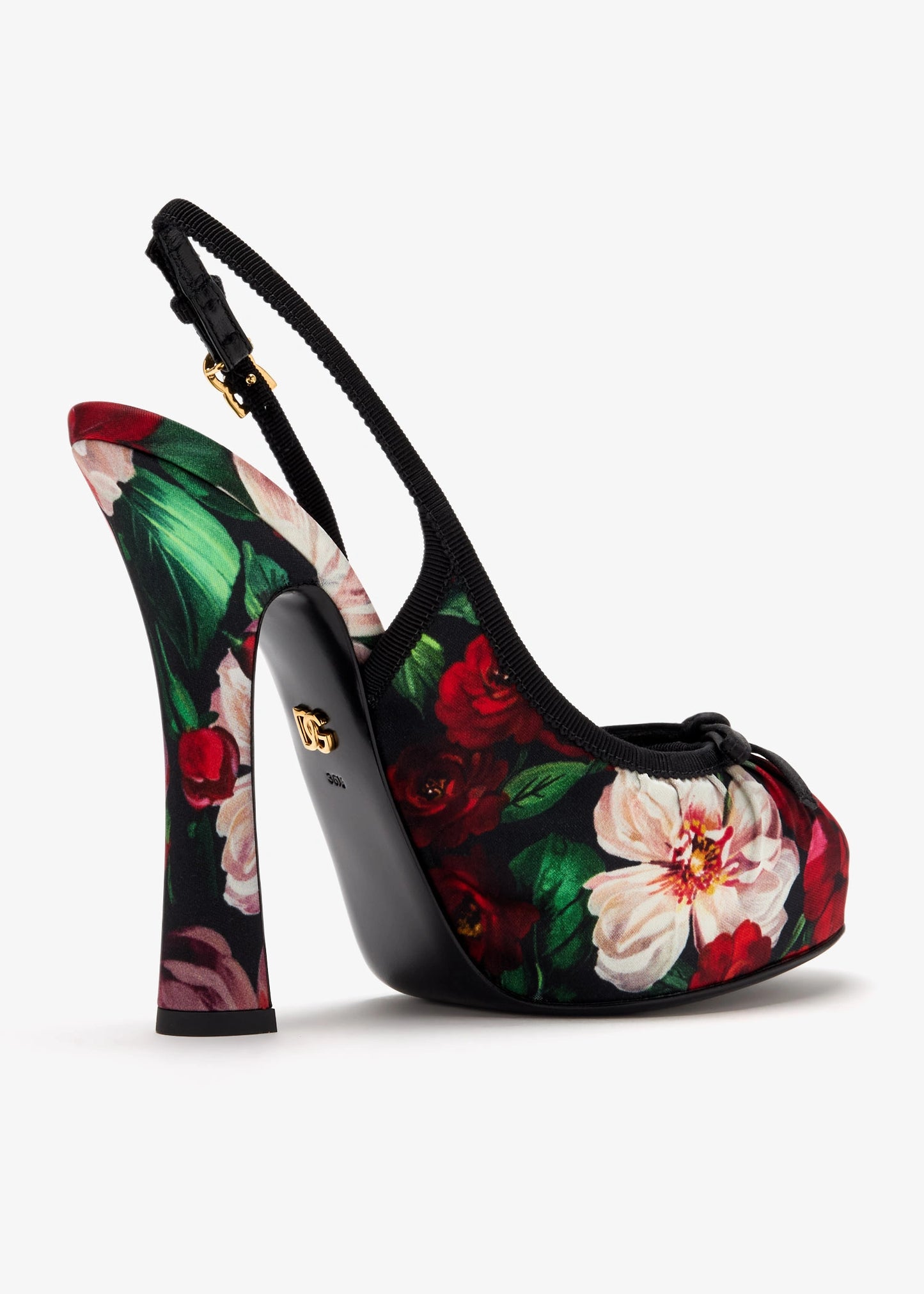 DOLCE & GABBANA Satin slingback pumps