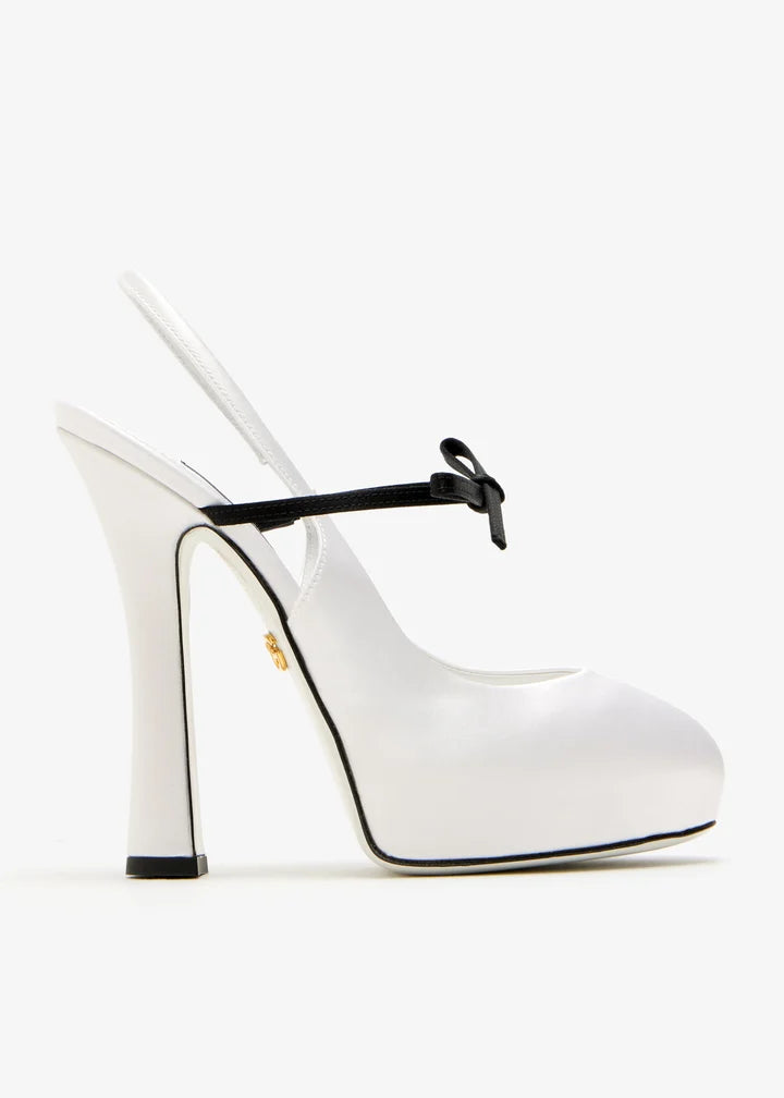 サンダル・ミュール Dolce & Gabbana SS25 SATIN SLINGBACK (CG0927 AD1608B956) Satin slingbacks in Black for Women | Dolce&Gabbana® US