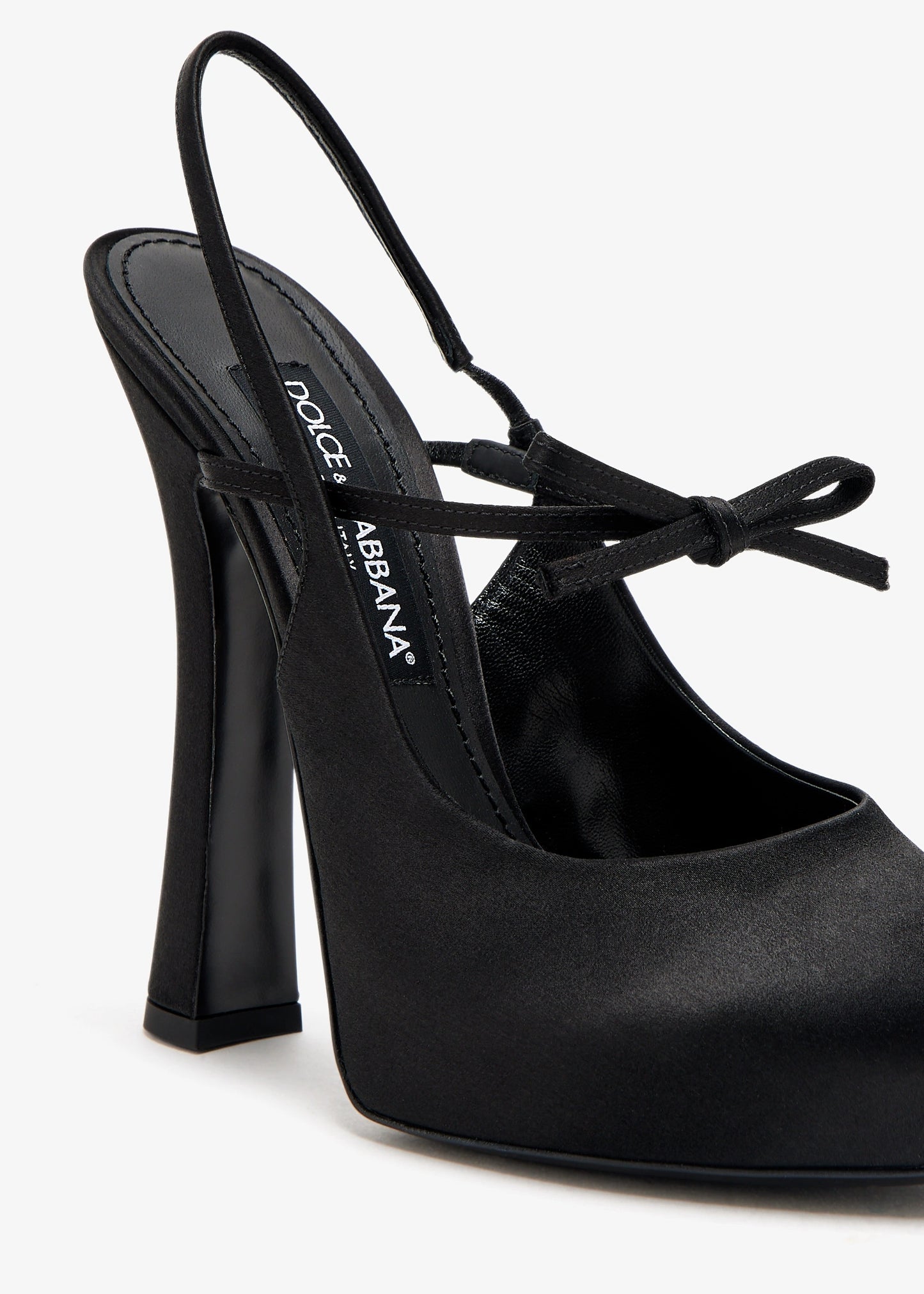 DOLCE & GABBANA Satin slingback pumps