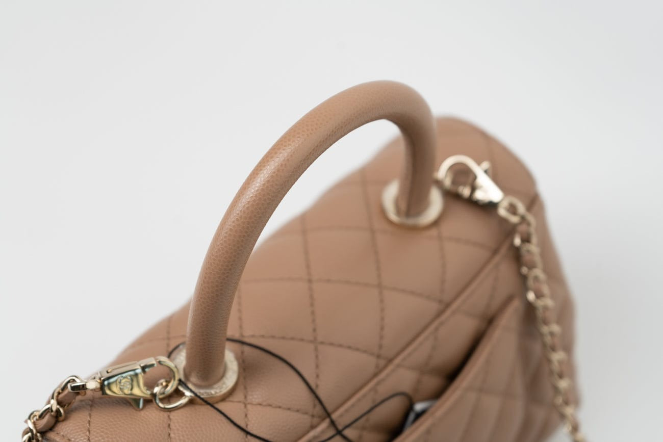 Chanel Caviar Quilted Coco Handle Small LGHW