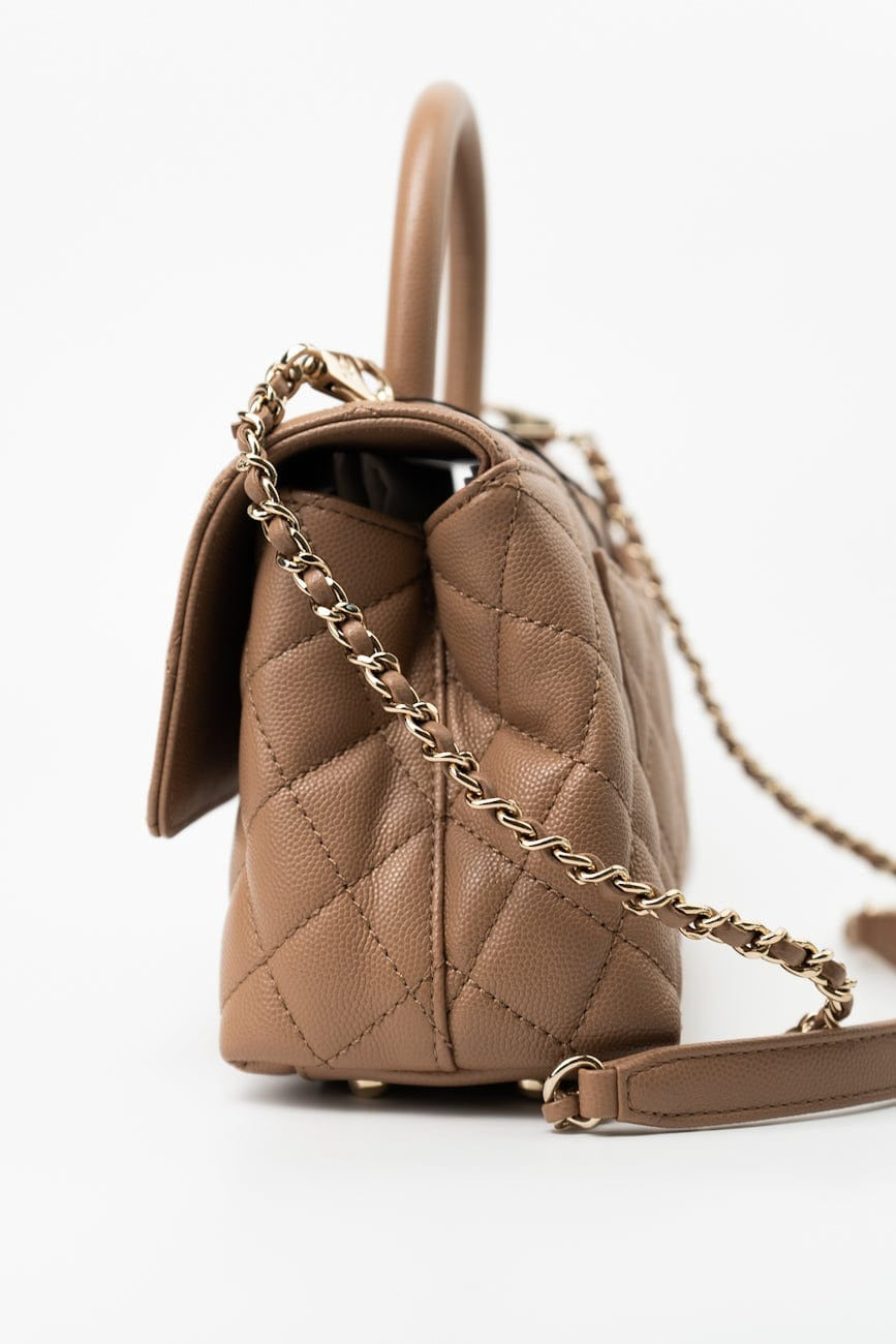 Chanel Caviar Quilted Coco Handle Small LGHW