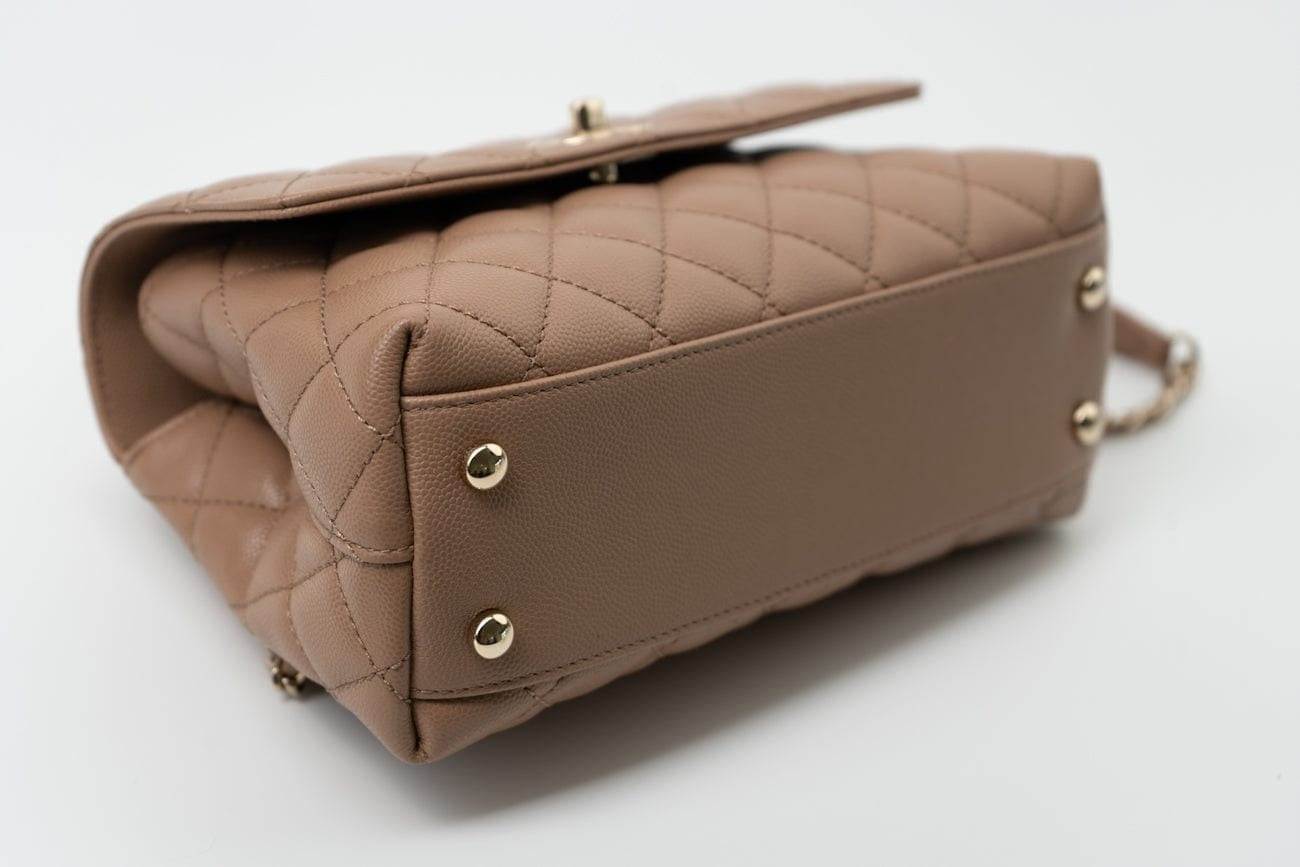 Chanel Caviar Quilted Coco Handle Small LGHW