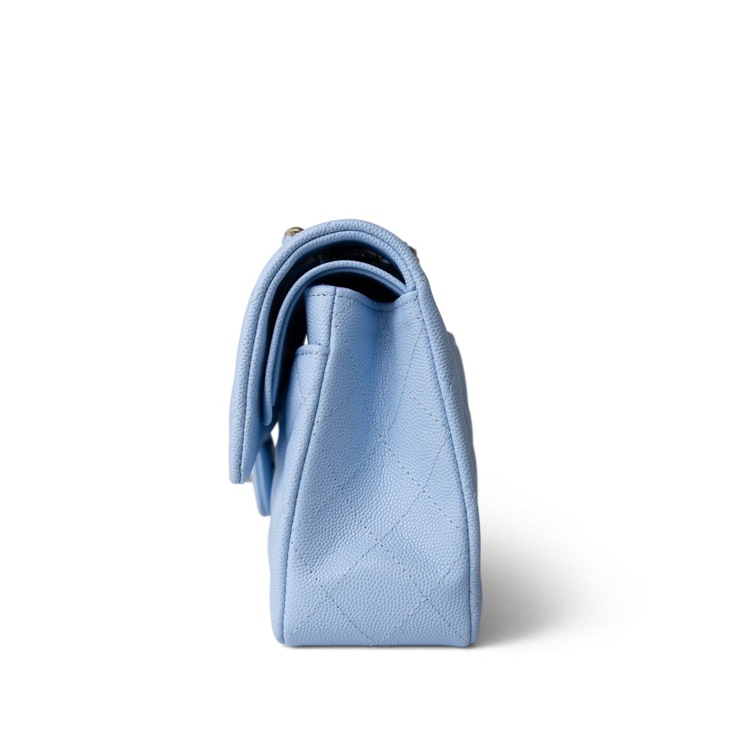 Chanel 23P Light Blue Classic Flap Small Light Gold Hardware