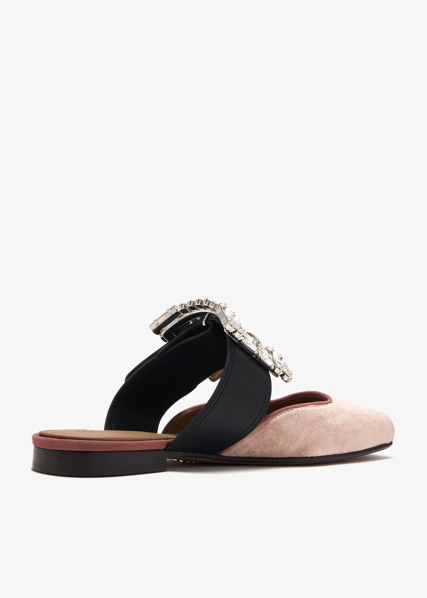 DOLCE & GABBANA Bejeweled buckle velvet mules