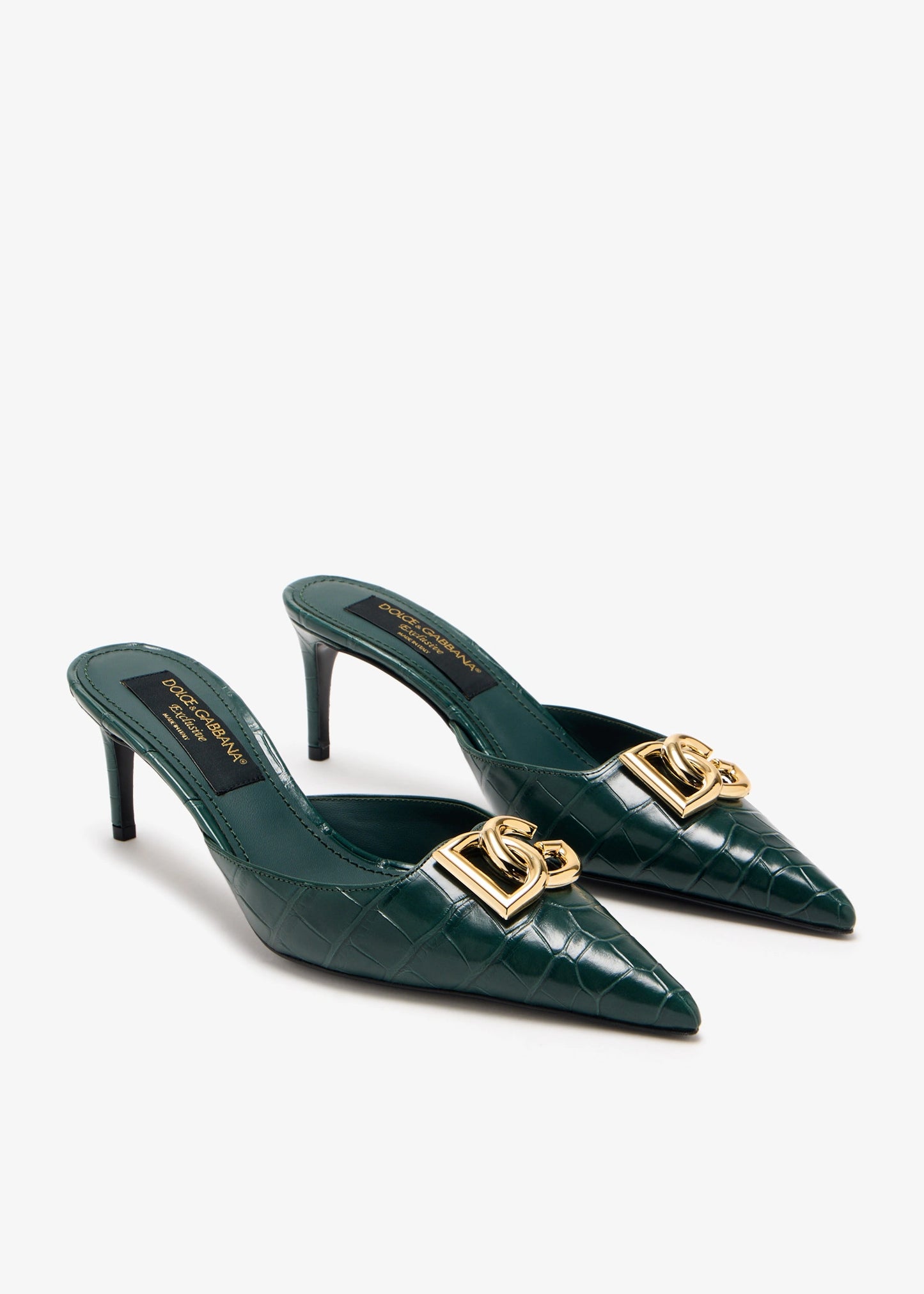 DOLCE & GABBANA Alligator skin mules