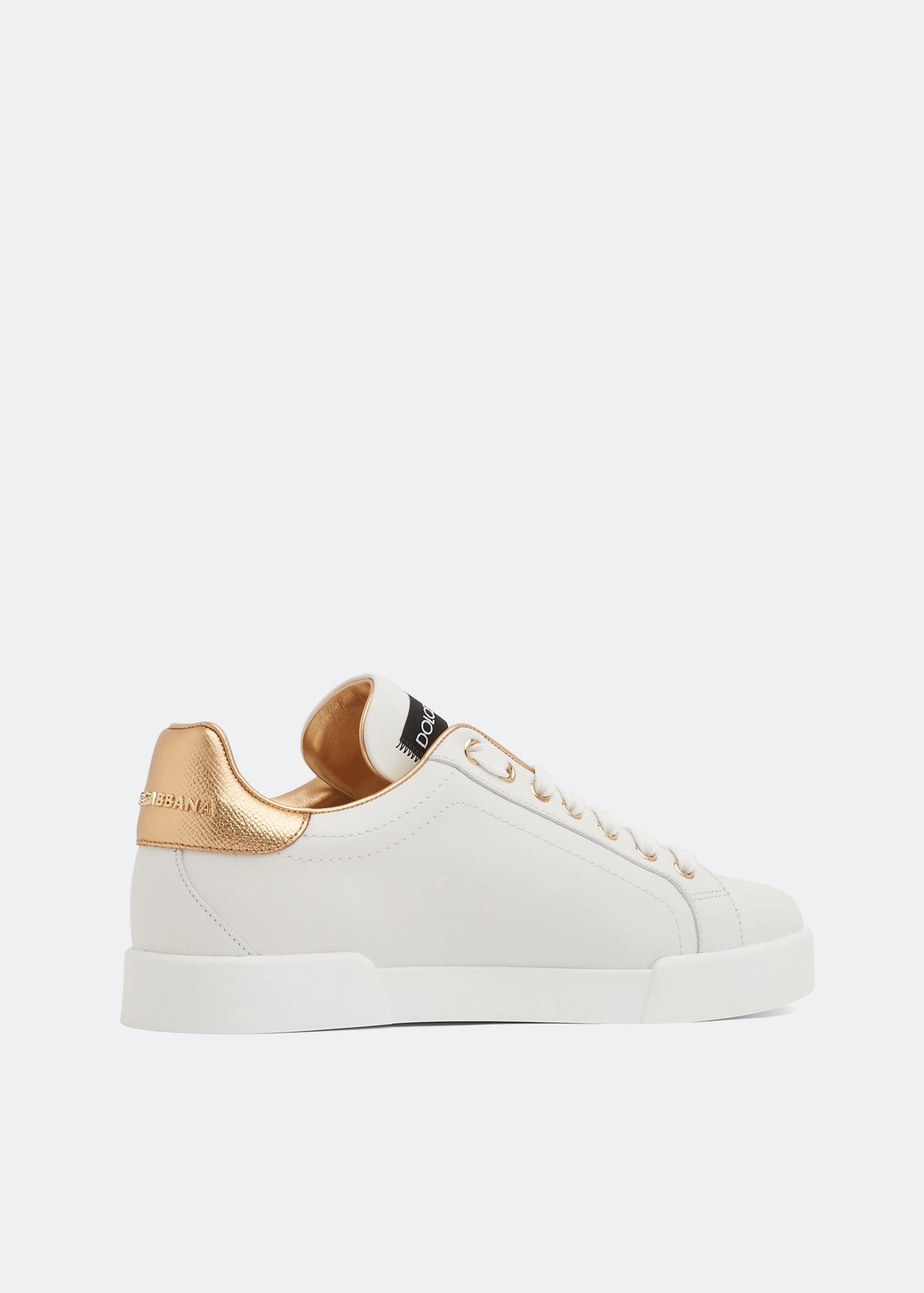 DOLCE & GABBANA Calfskin Portofino sneakers with DG logo