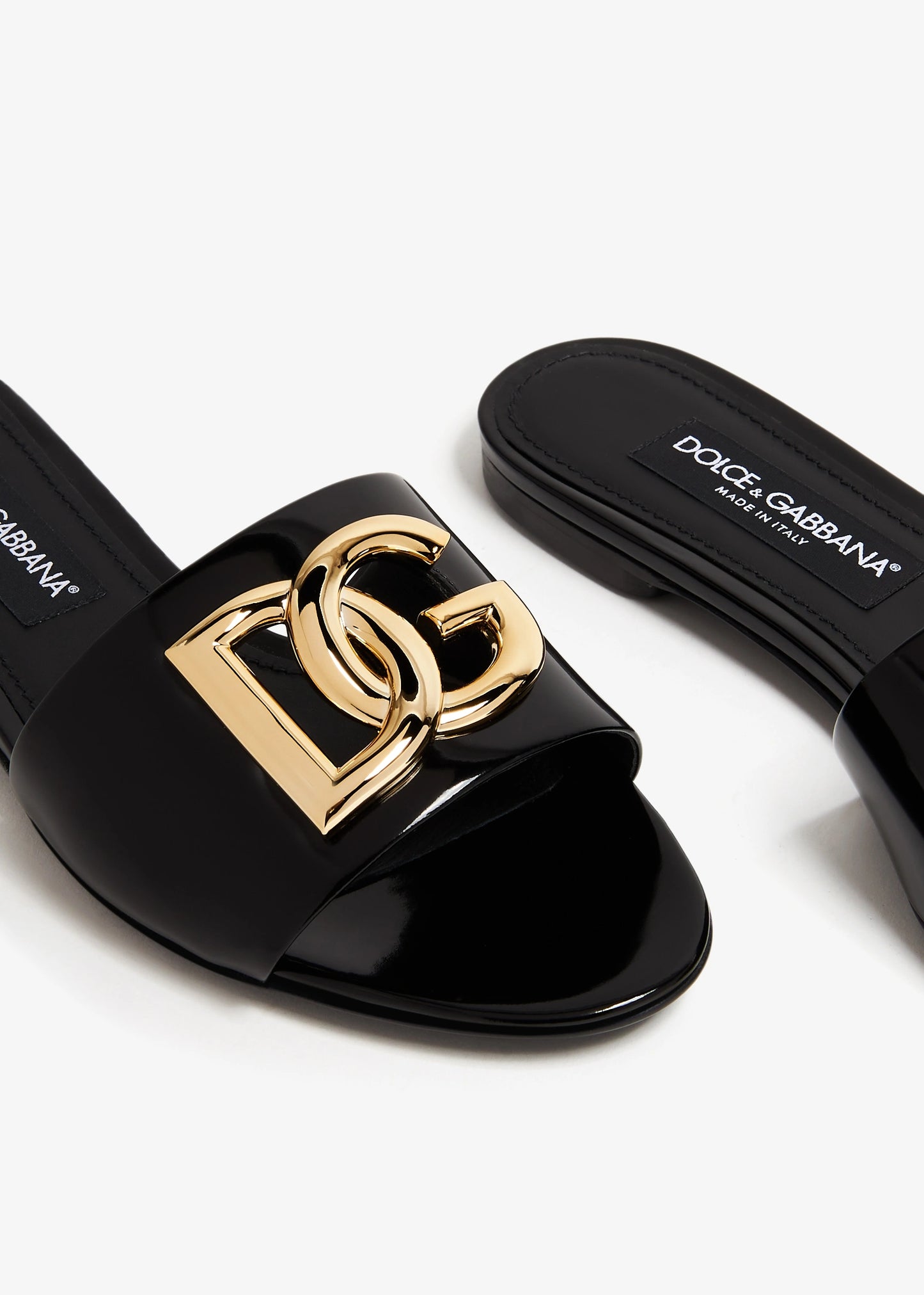 DOLCE & GABBANA DG logo flat sandals
