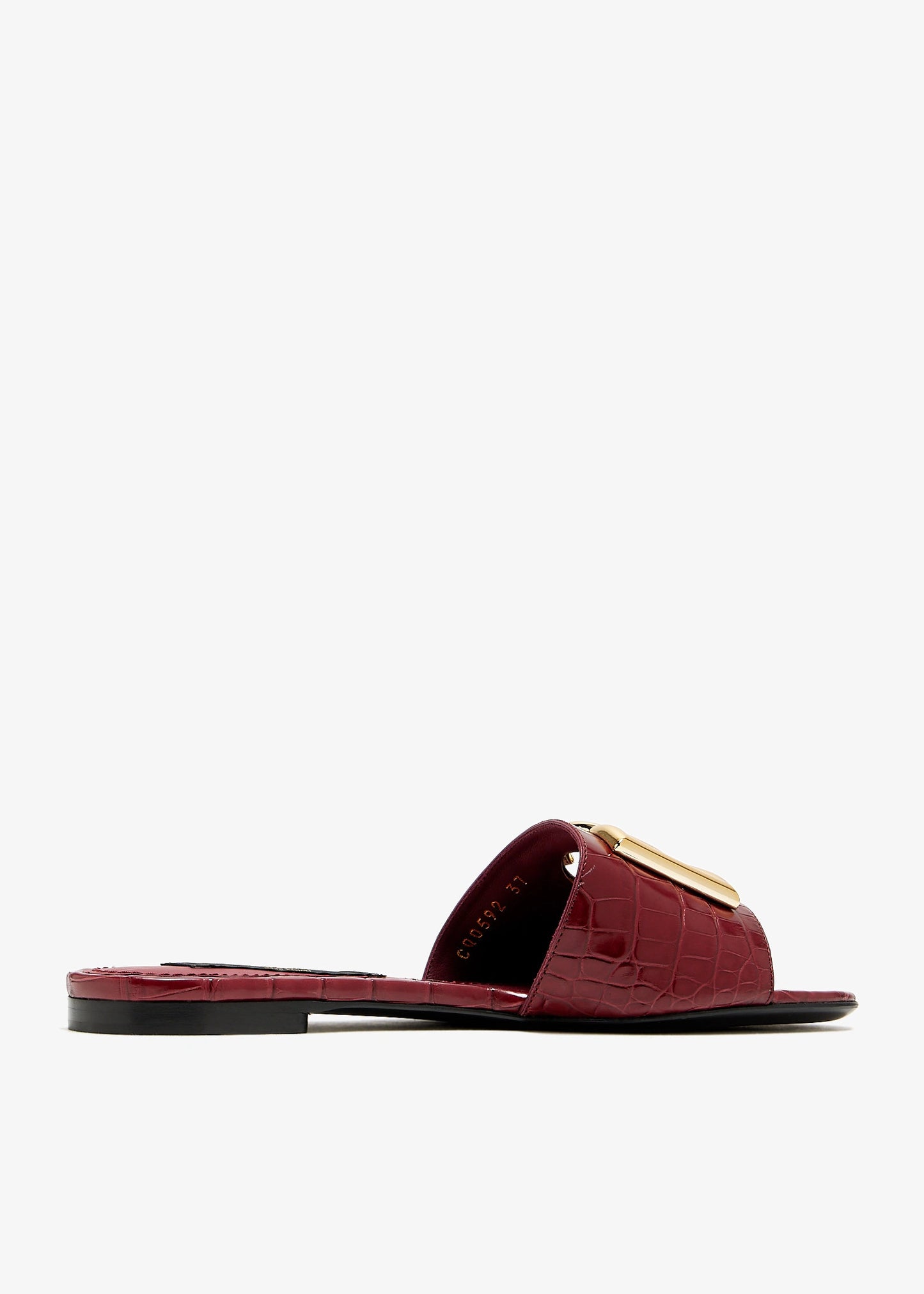 DOLCE & GABBANA Alligator skin slide sandals