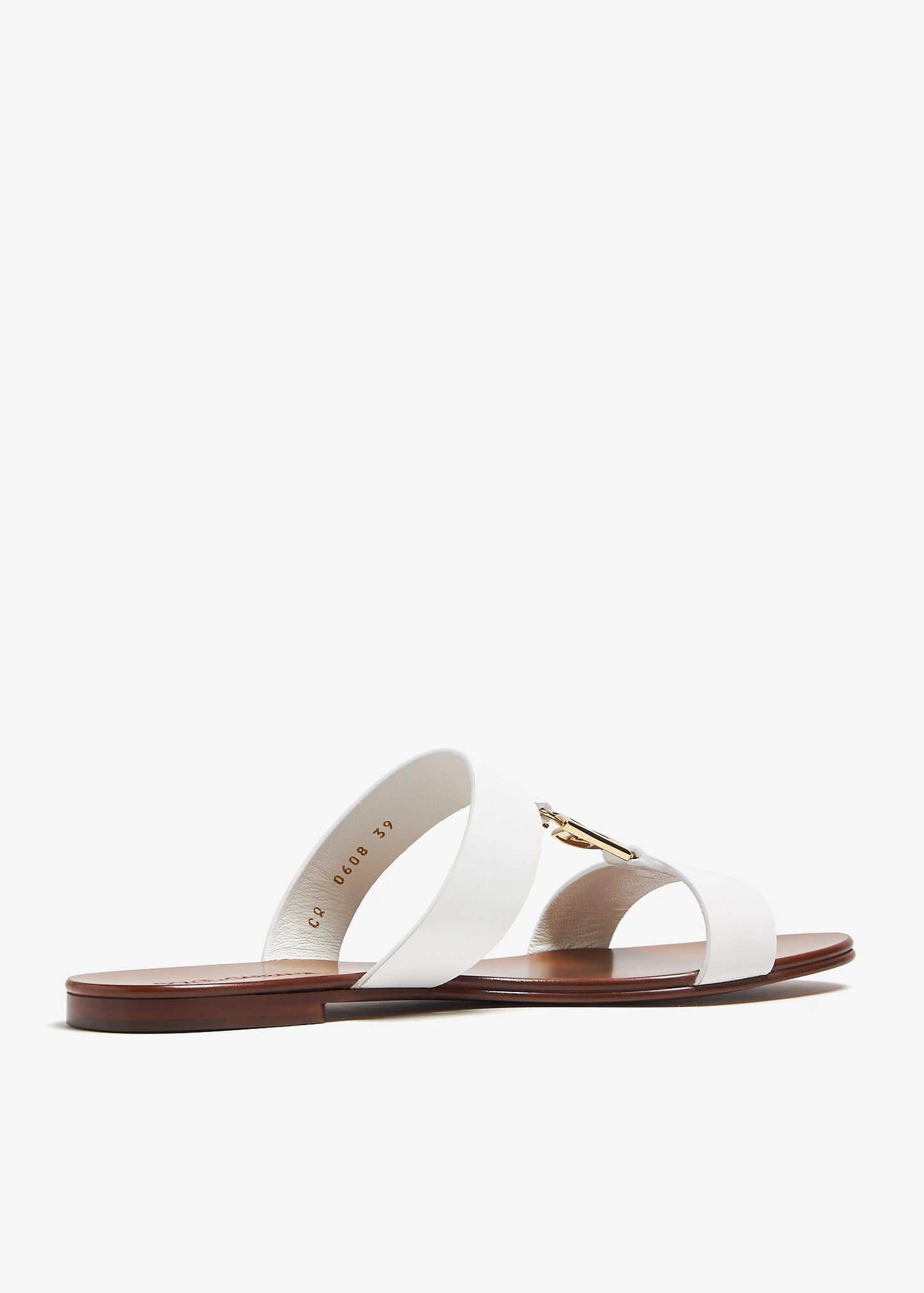 DOLCE & GABBANA DG logo calfskin slide sandals
