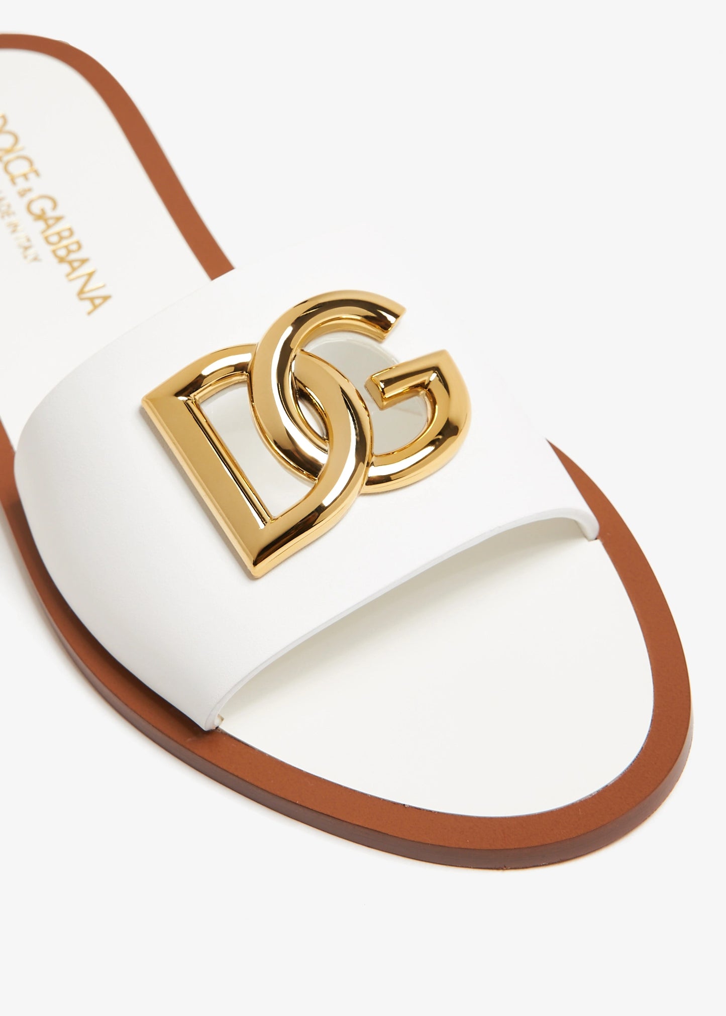 DOLCE & GABBANA Calfskin slide sandals