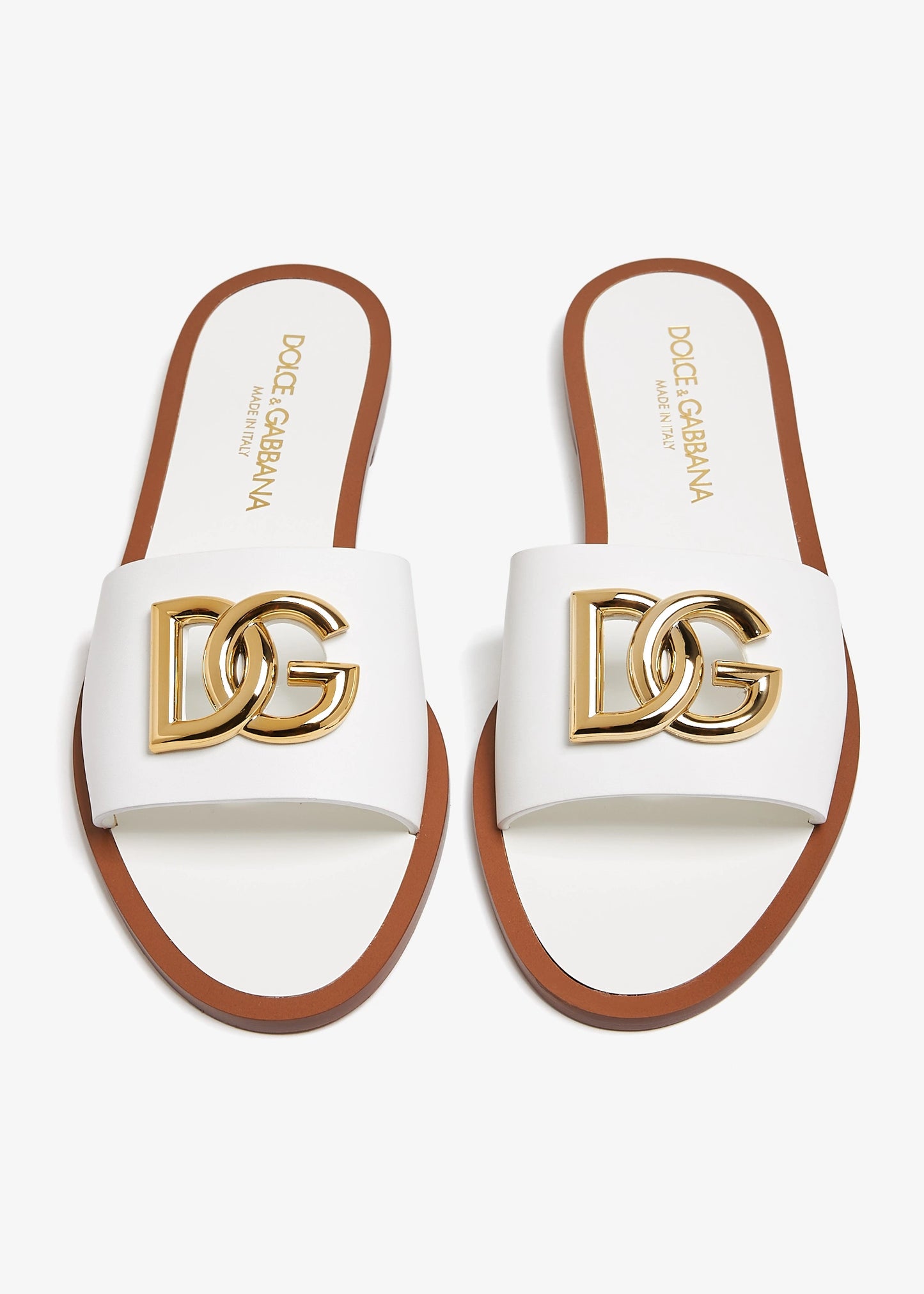 DOLCE & GABBANA Calfskin slide sandals