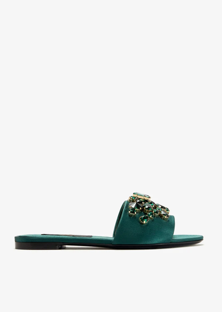 DOLCE & GABBANA Gemstone satin sandals