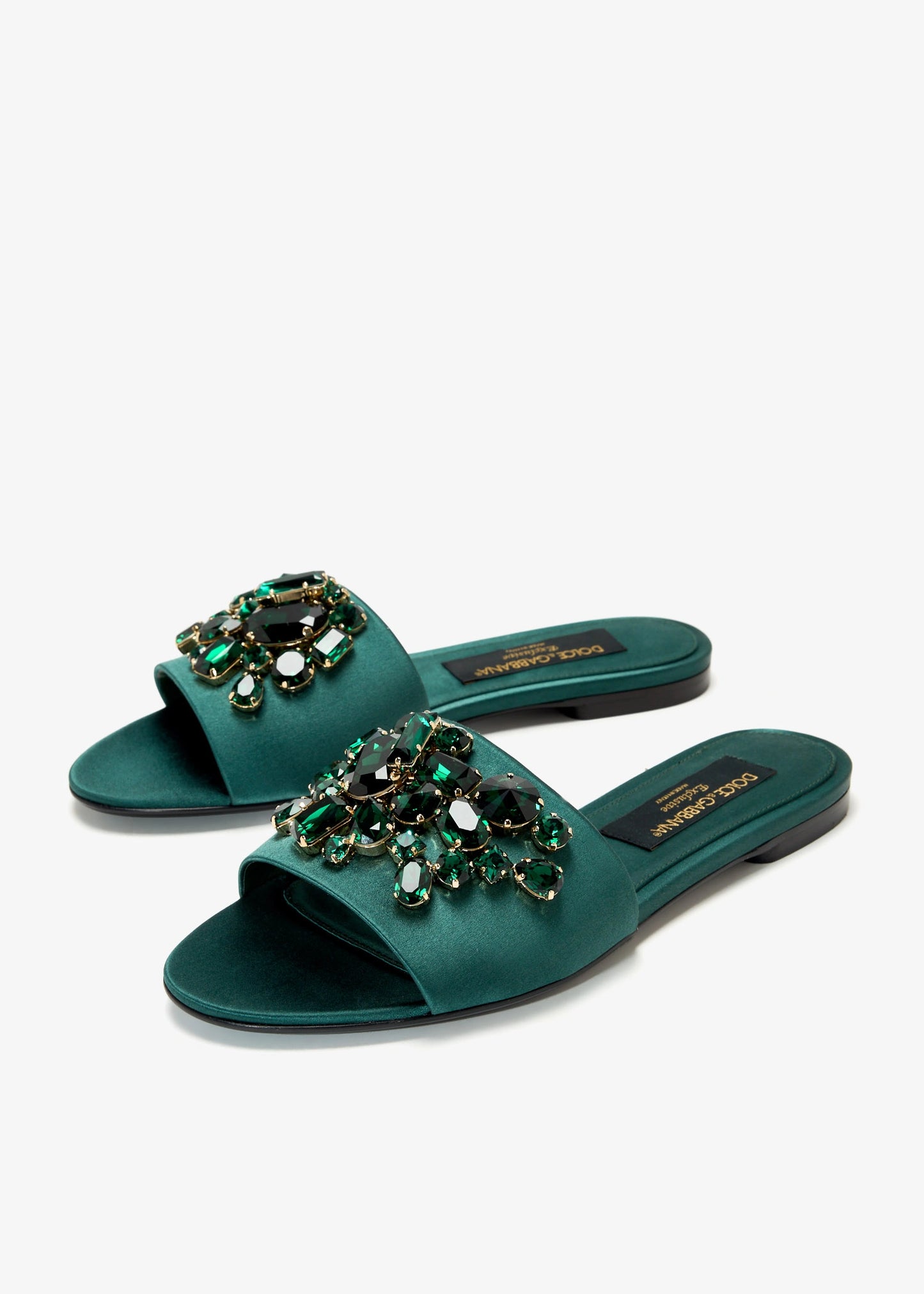 DOLCE & GABBANA Gemstone satin sandals