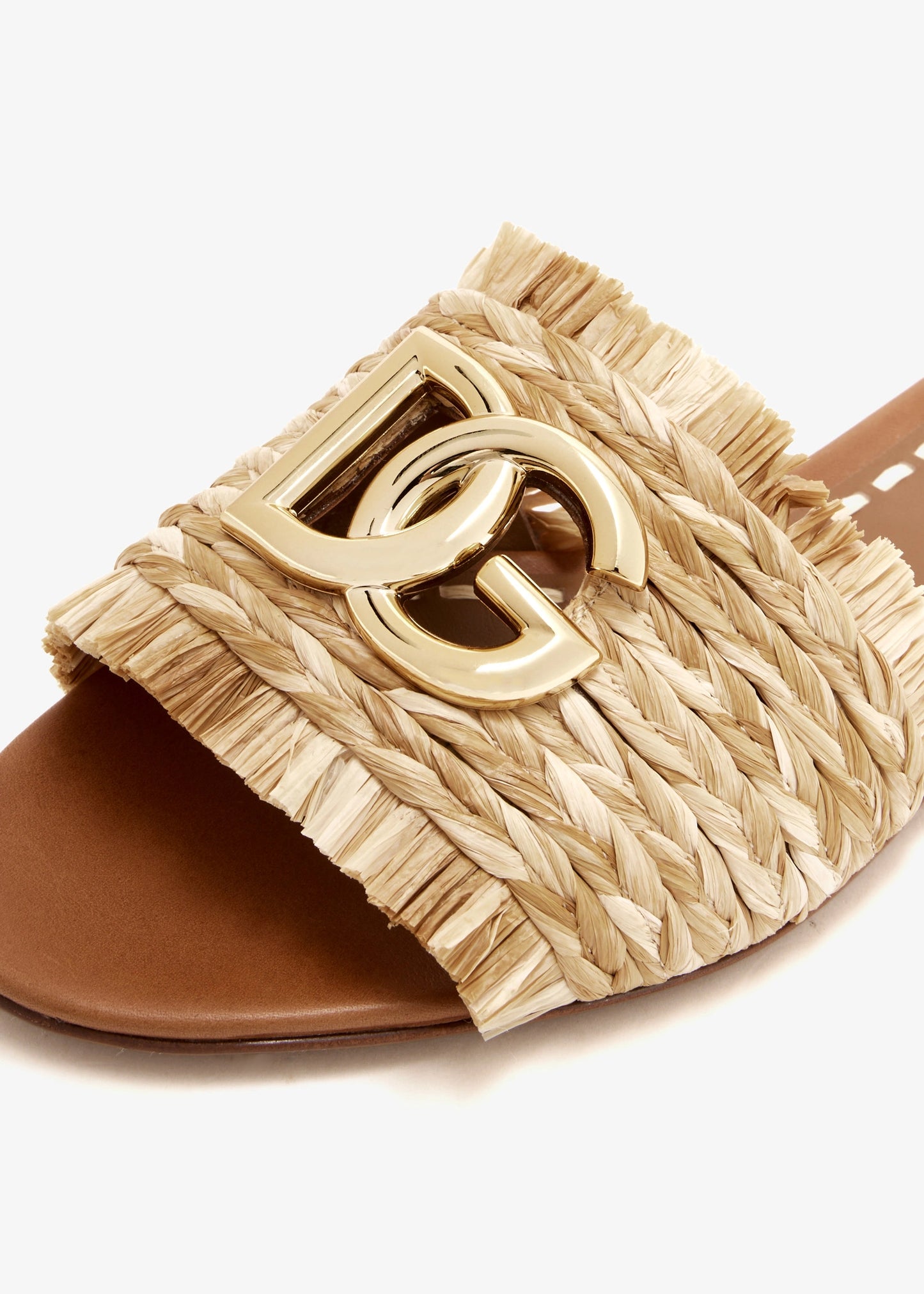 DOLCE & GABBANA Braided Raffia Flats