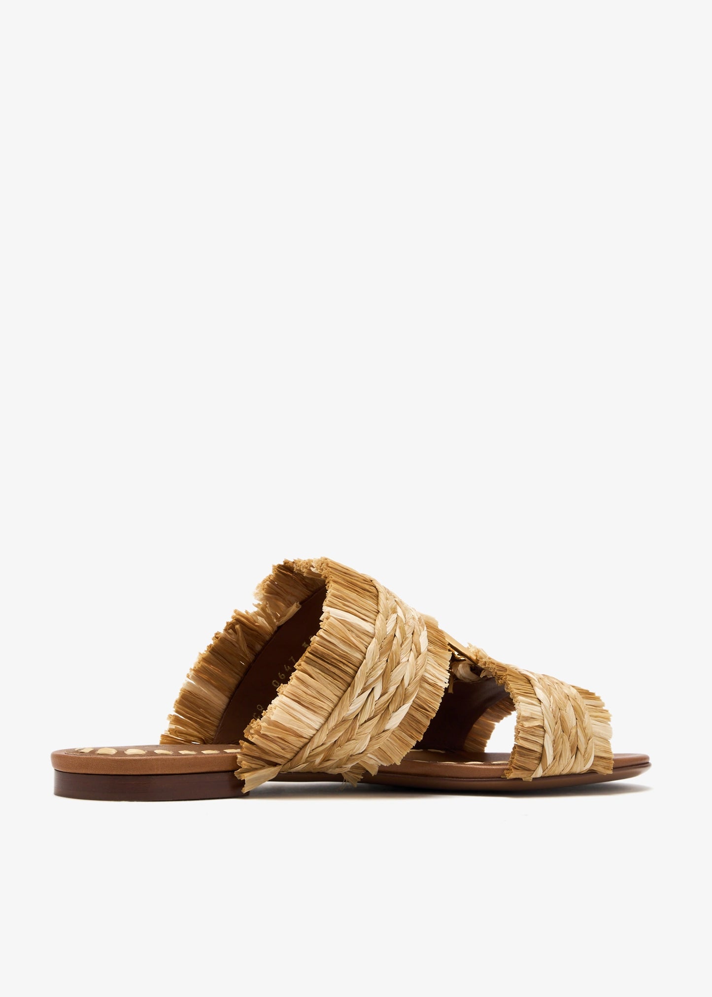 DOLCE & GABBANA Braided raffia flat sandals