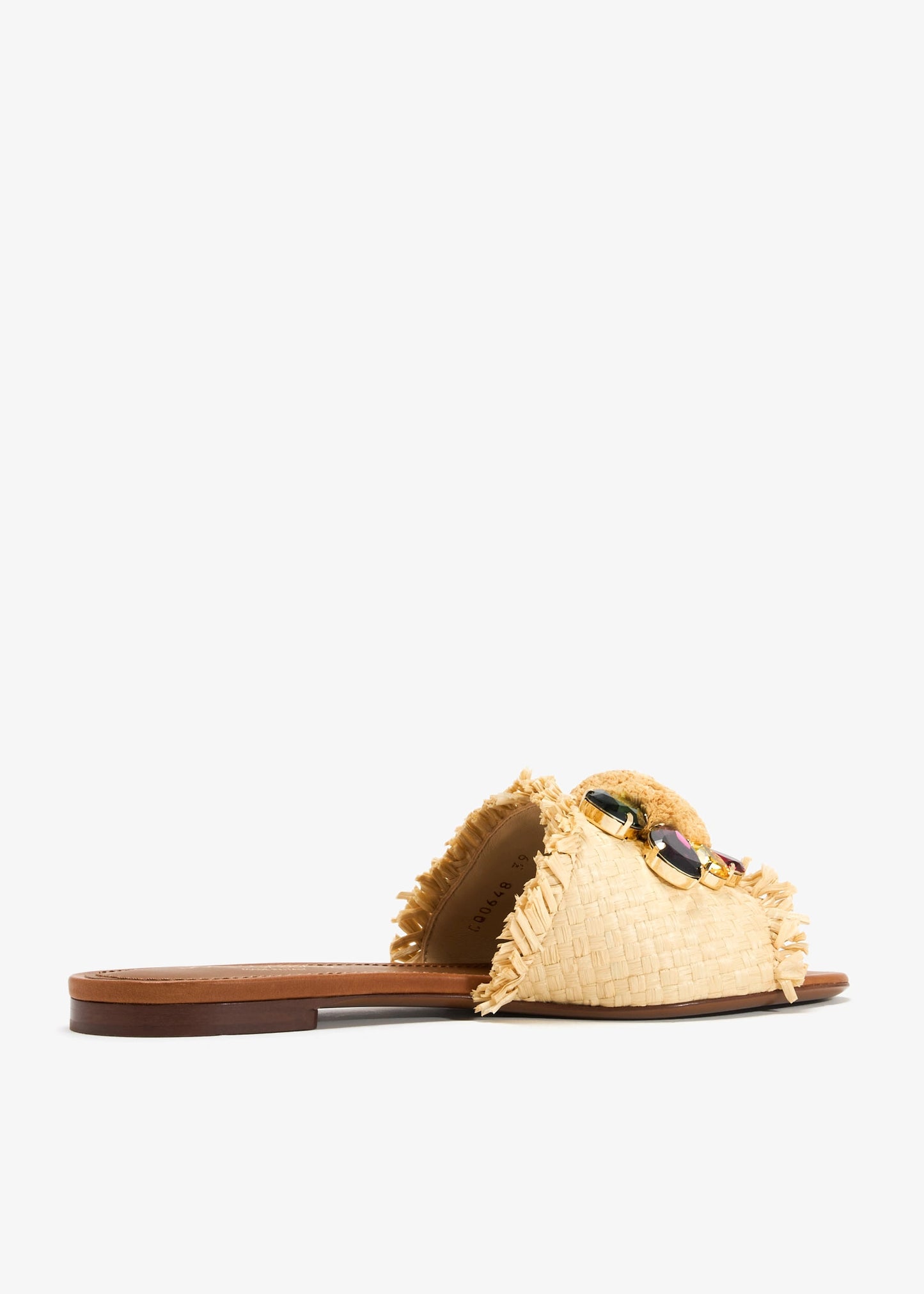 DOLCE & GABBANA Gemstone Raffia Flats