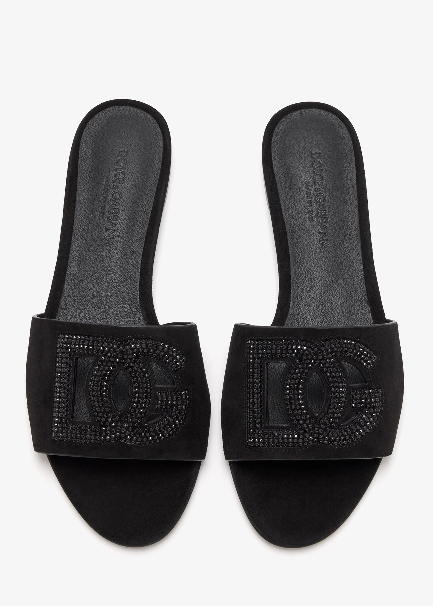 DOLCE & GABBANA Rhinestone-Embellished Slide Sandals