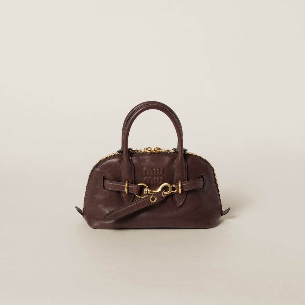 Miu Miu Aventure Nappa Leather Top-Handle Bag – Elegant Boutique
