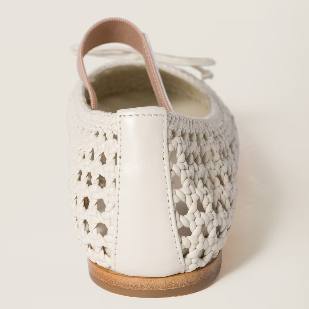 Woven Nappa Leather Ballerinas