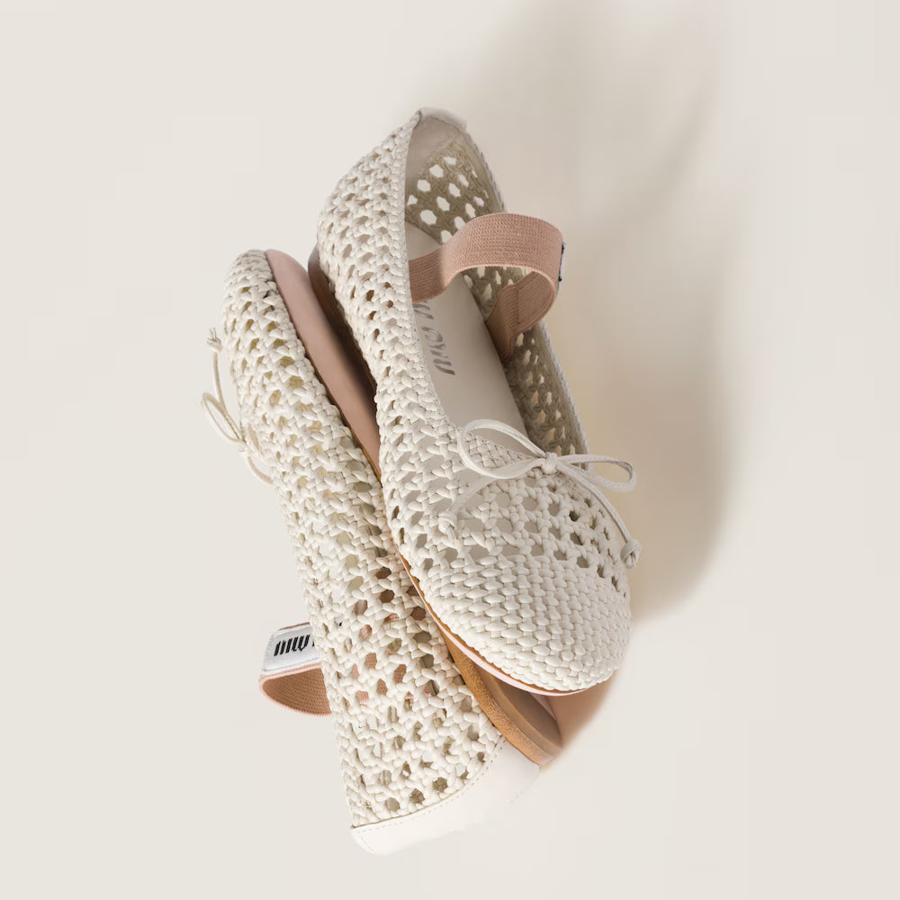 Woven Nappa Leather Ballerinas