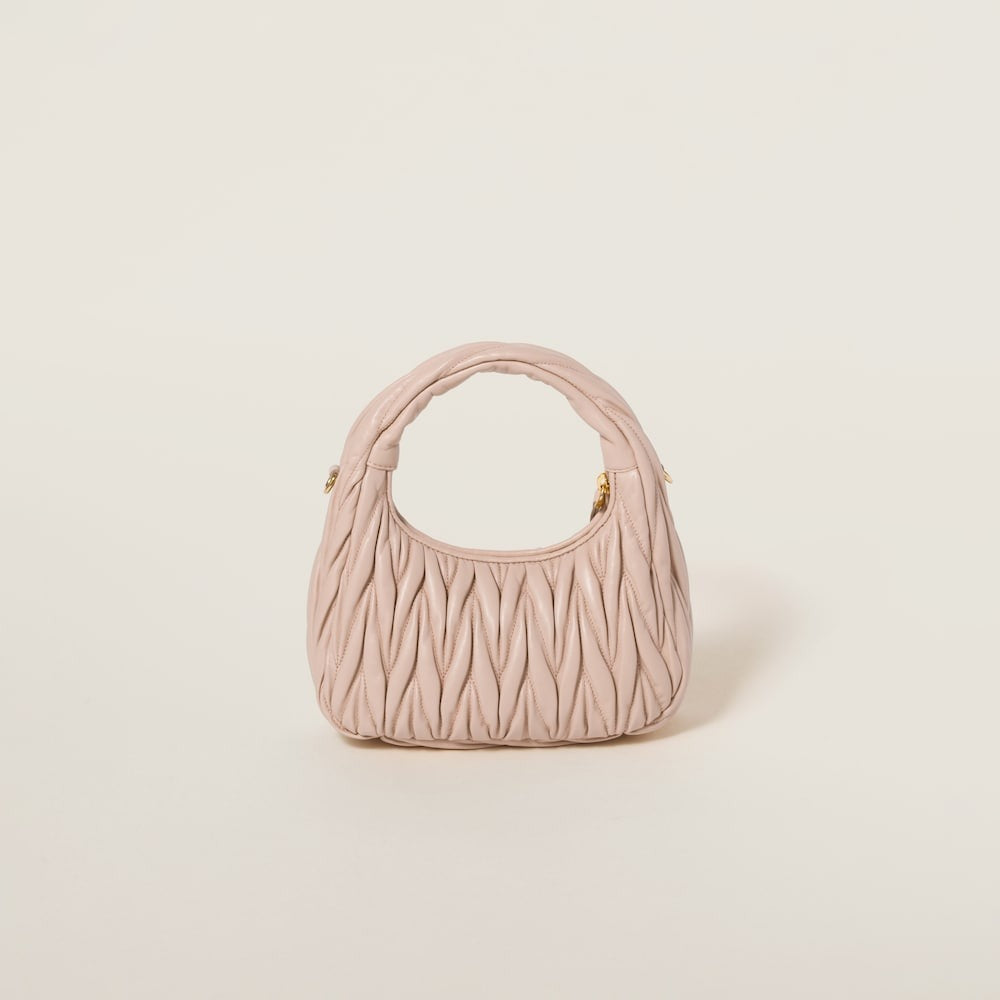 Miu Miu Wander Matelassé Nappa Leather Hobo Bag