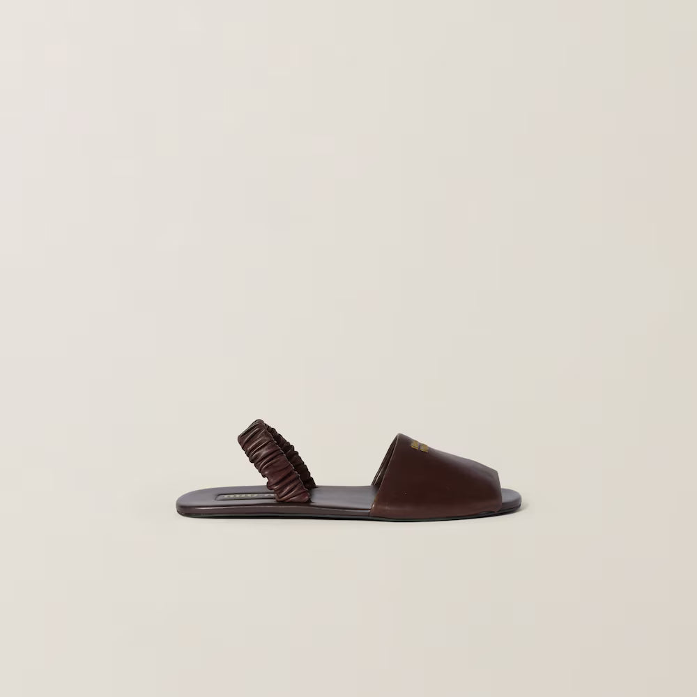 Ruches Nappa Leather Sandals