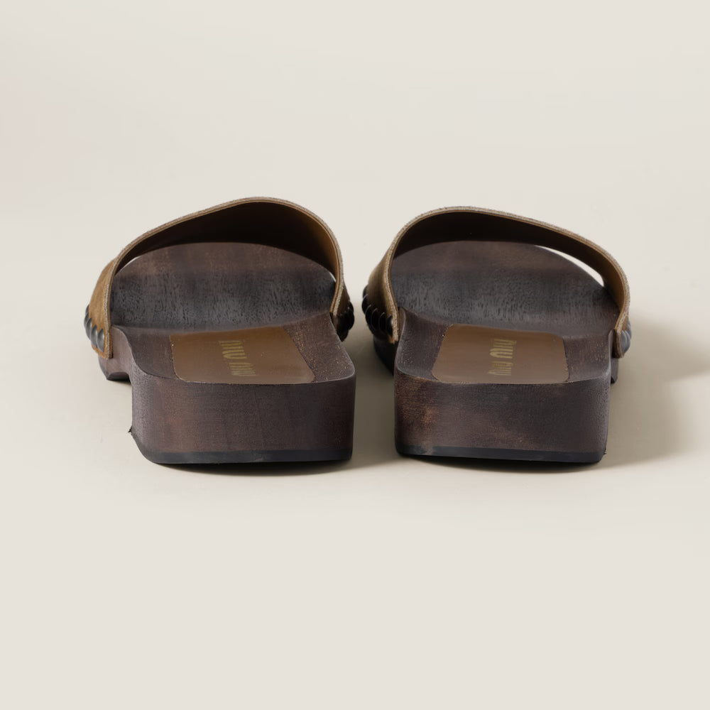 Faded Suede Clogs
